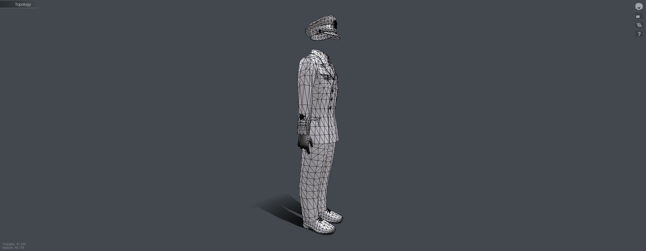 Commander uniform 3D model_11
