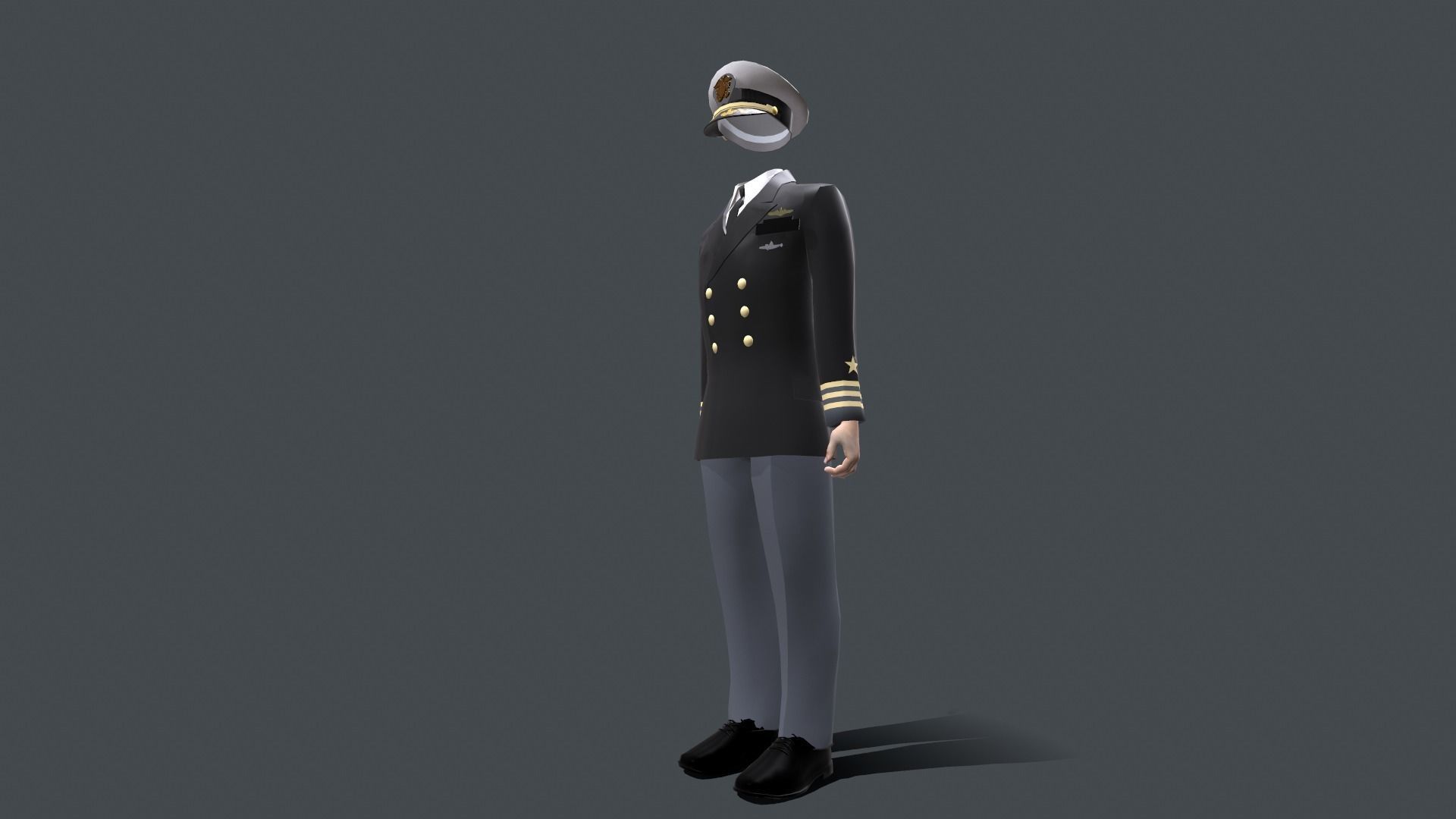 Commander uniform 3D model_9