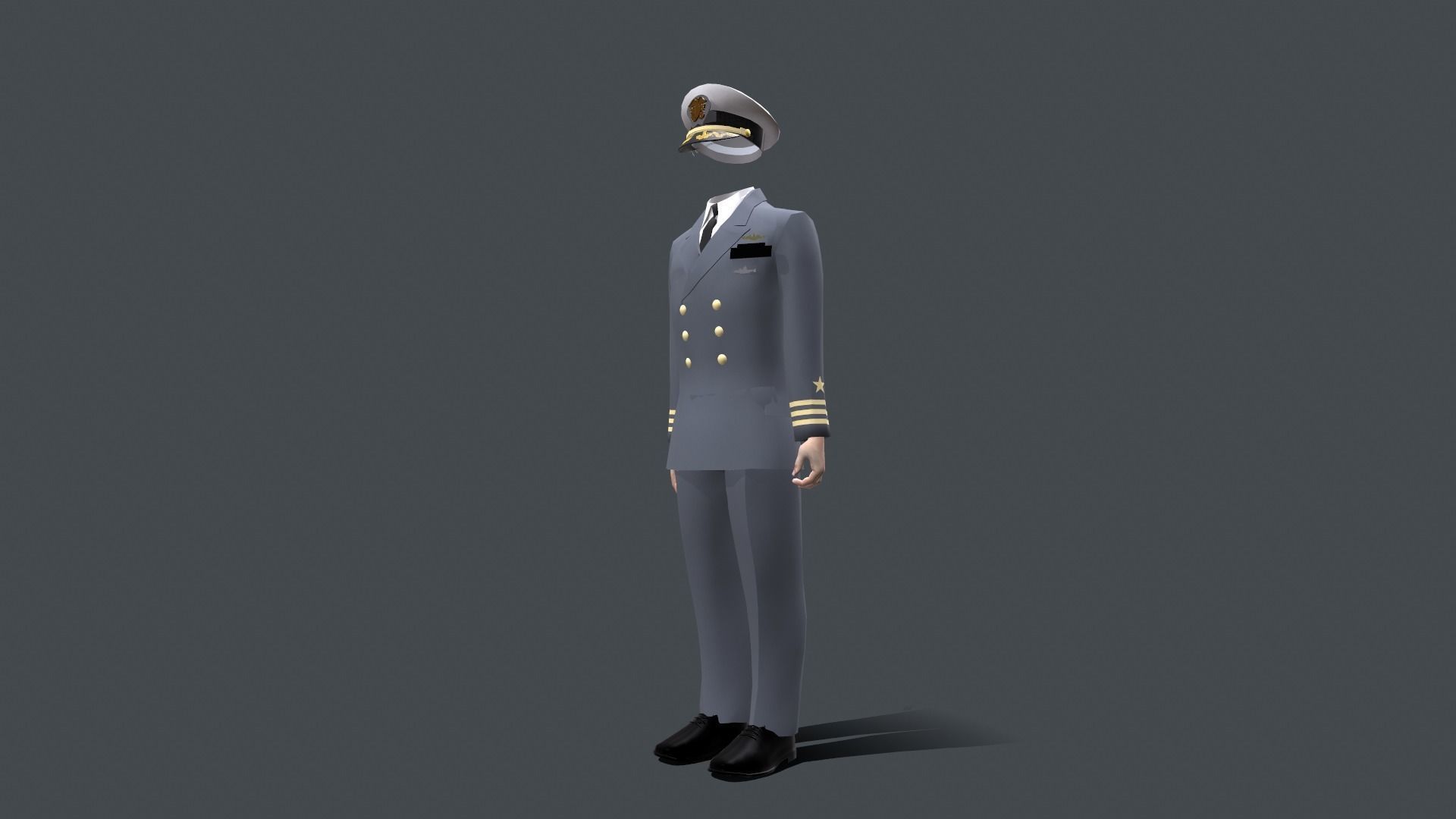 Commander uniform 3D model_4