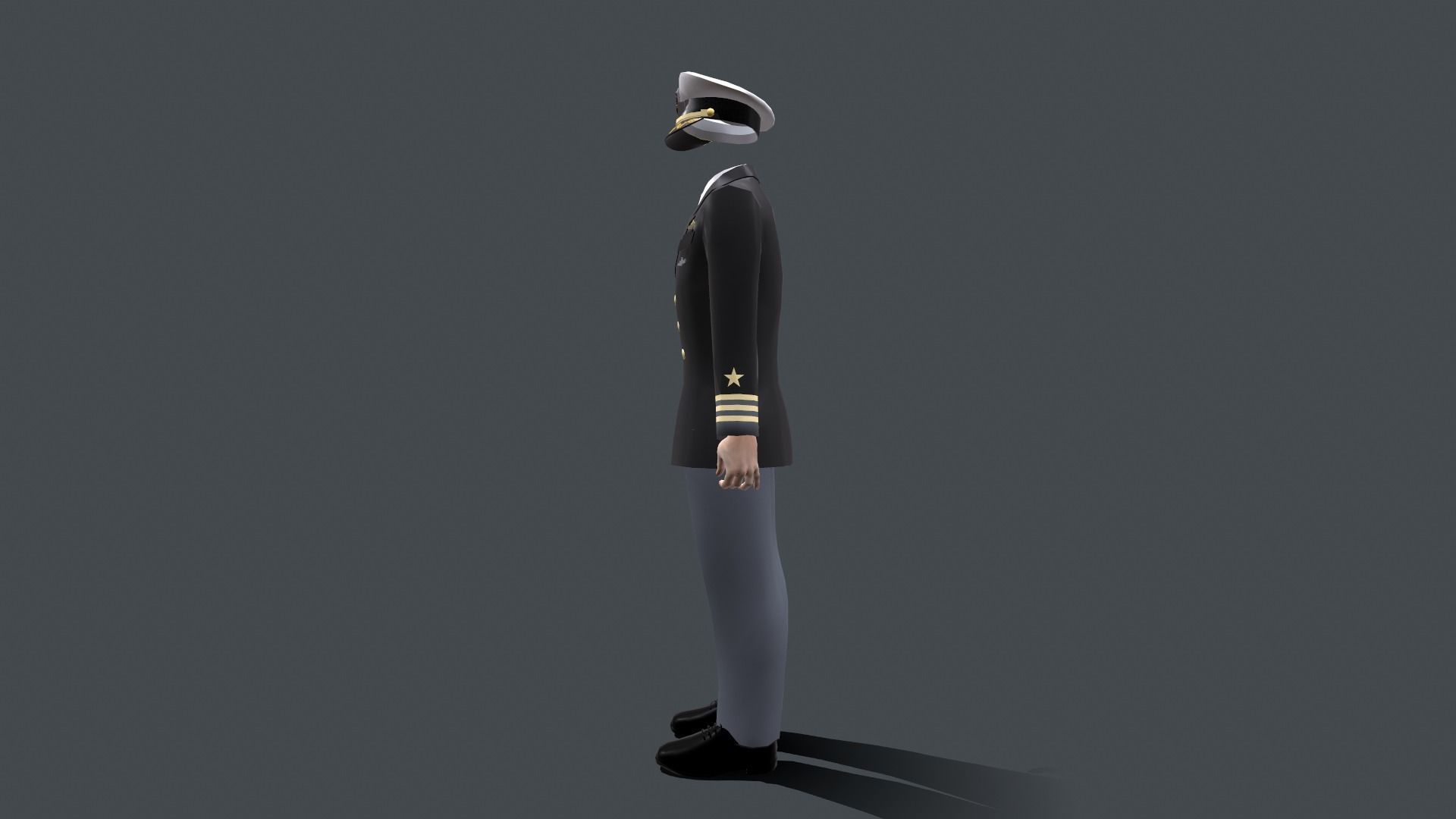 Commander uniform 3D model_8
