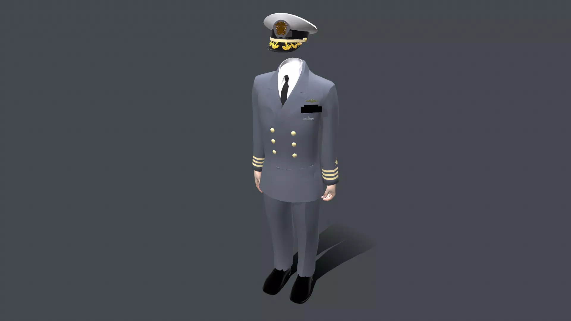 Commander uniform 3D model_0