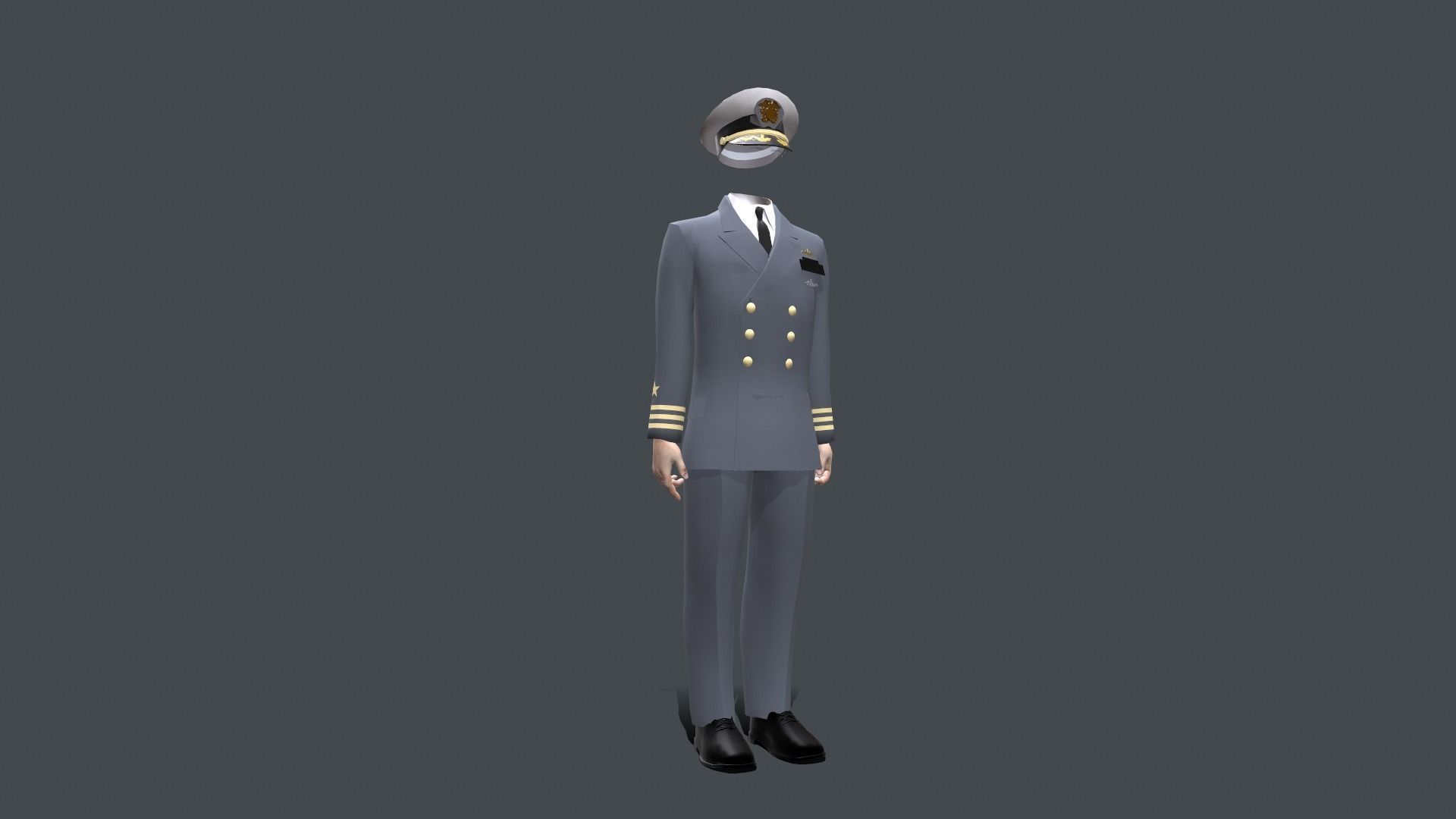 Commander uniform 3D model_5