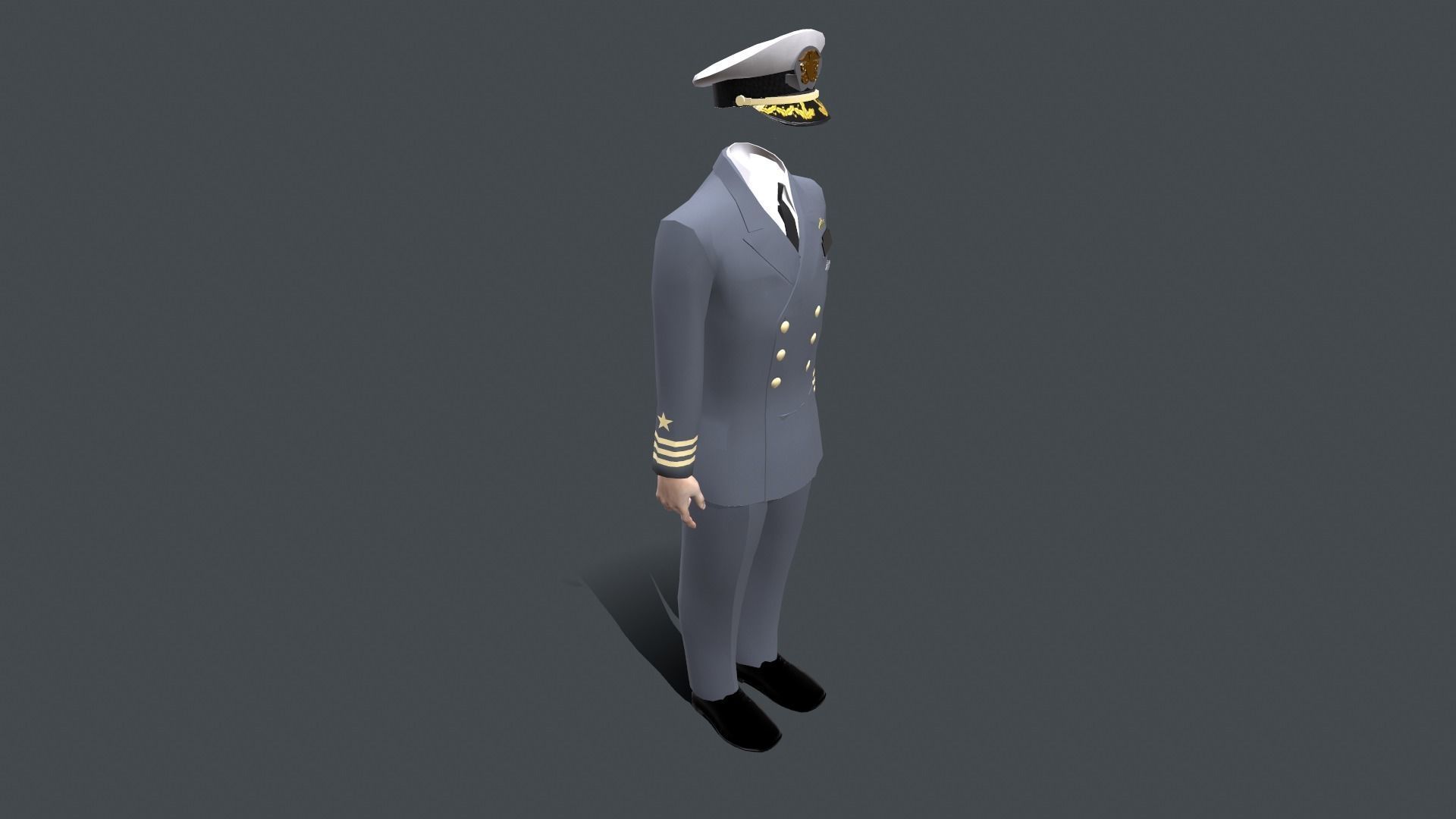 Commander uniform 3D model_3