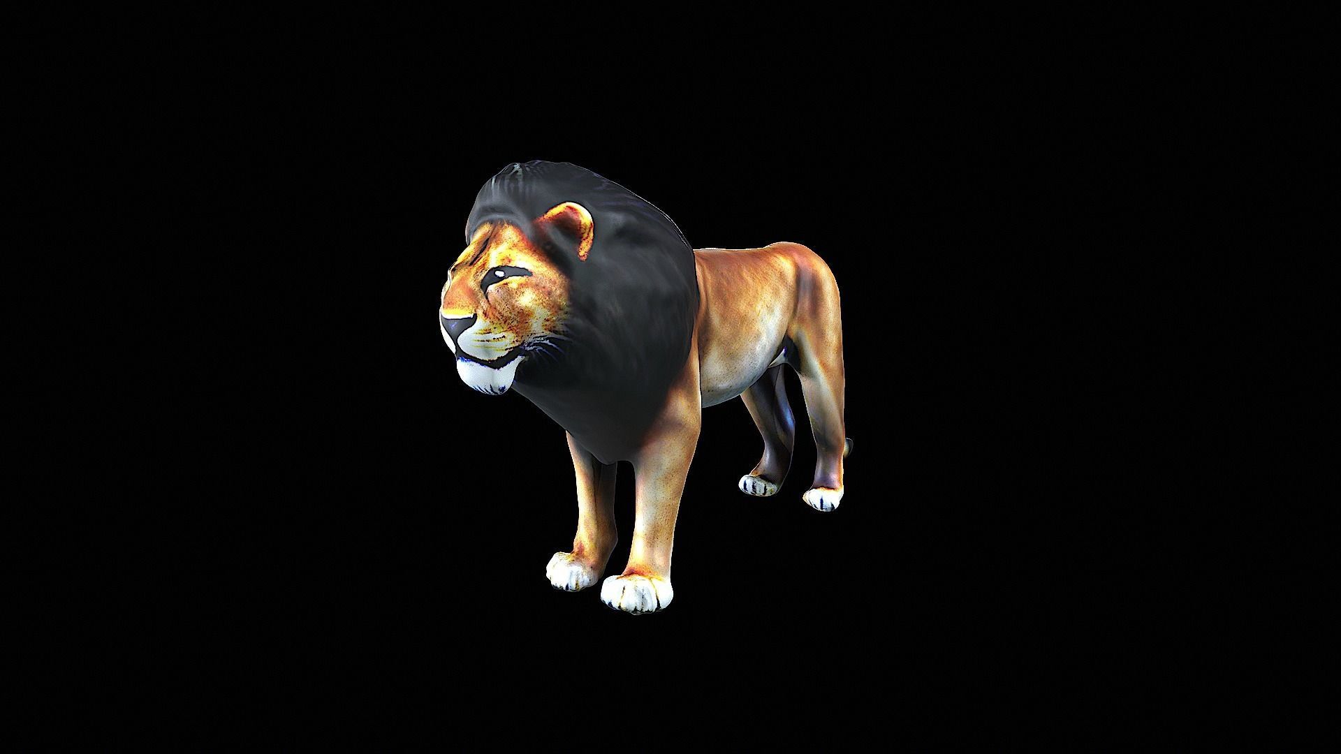 Lion Cartoon 3D model_1