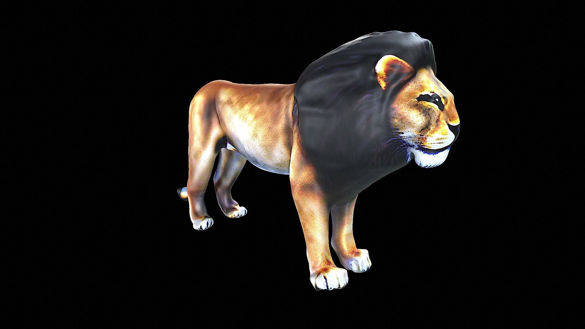 Lion Cartoon 3D model_2