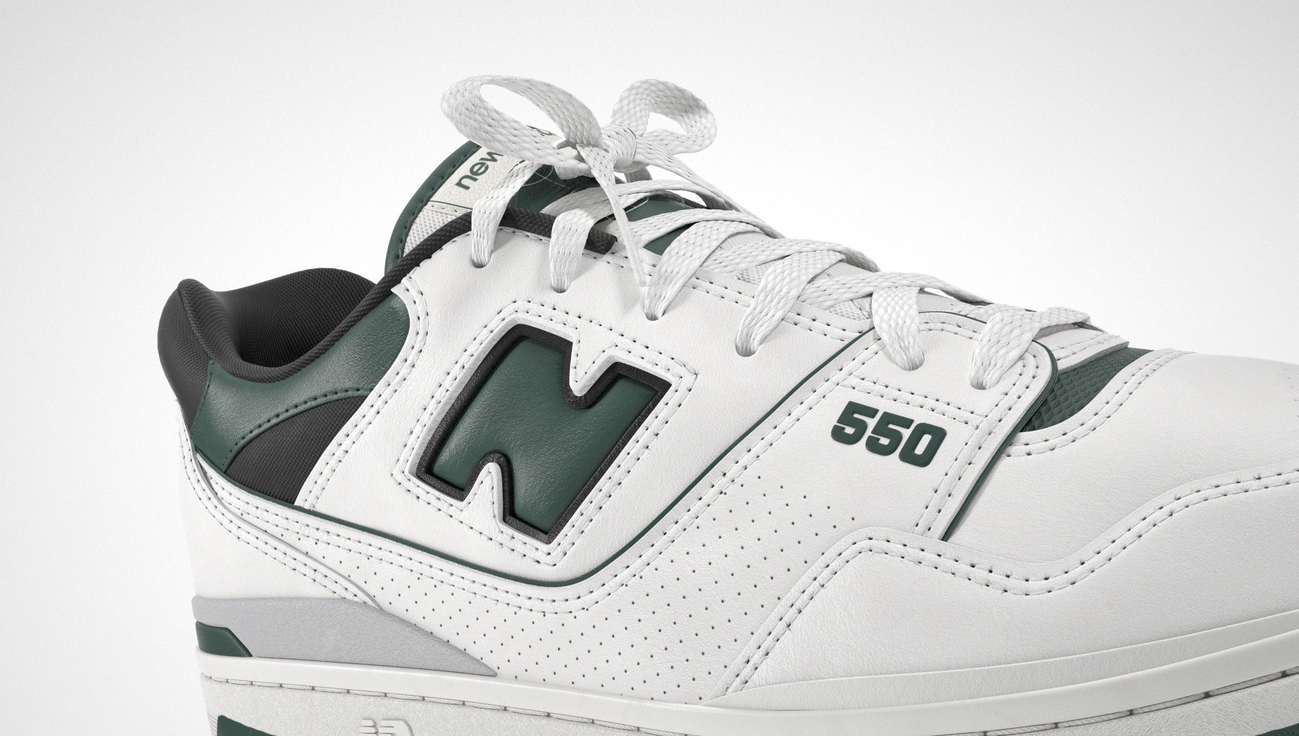 New Balance 550 Dark Green Sneaker 3D model_17