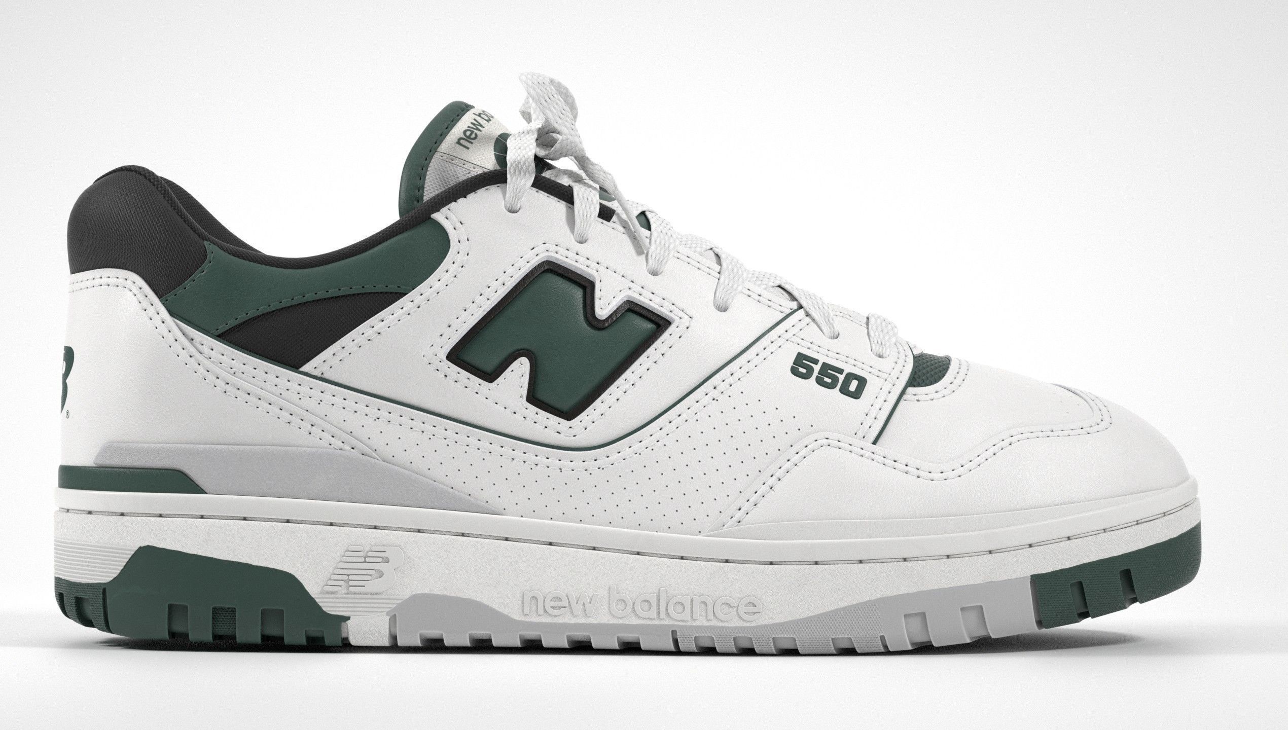 New Balance 550 Dark Green Sneaker 3D model_18