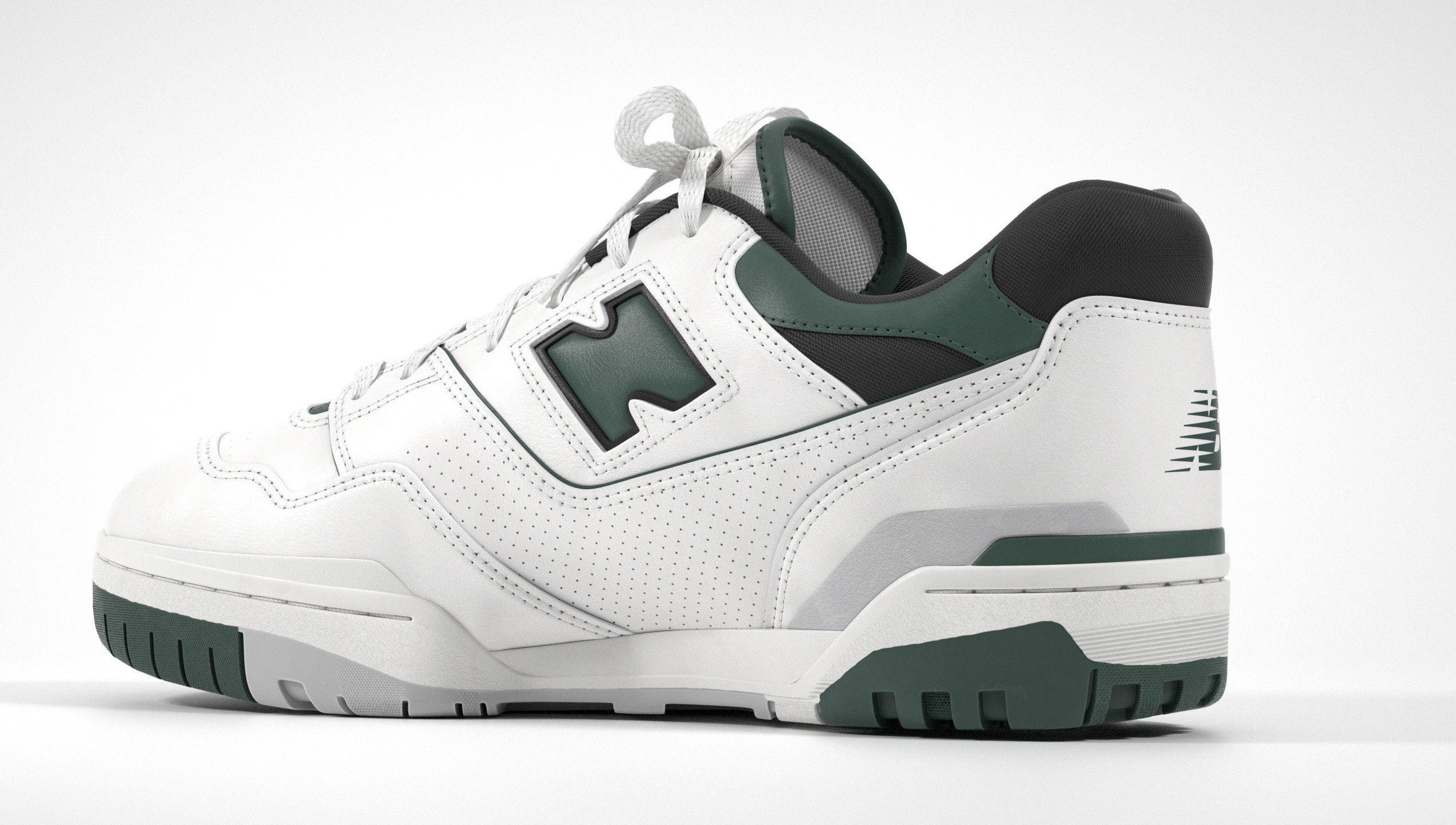 New Balance 550 Dark Green Sneaker 3D model_26