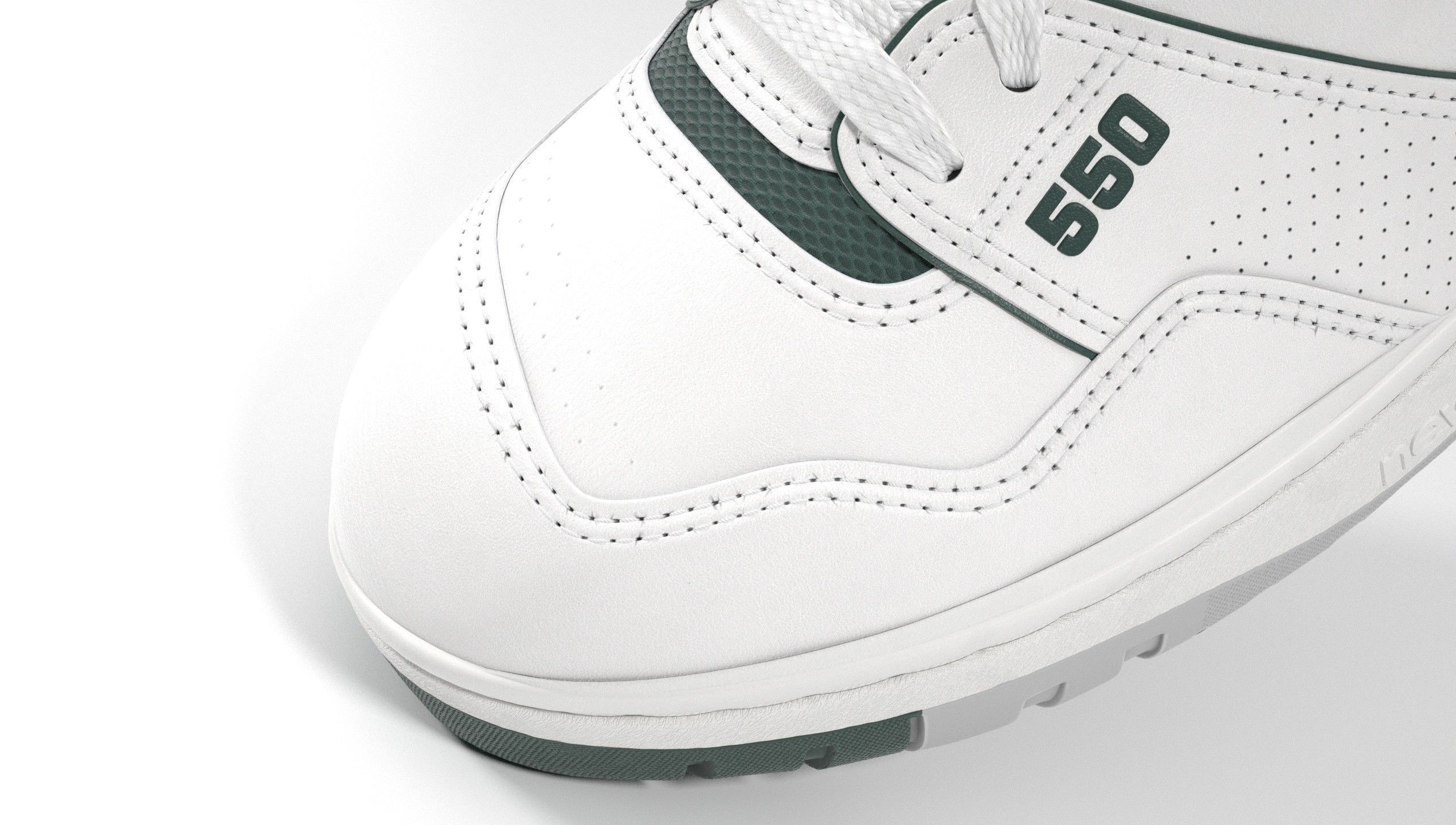 New Balance 550 Dark Green Sneaker 3D model_6
