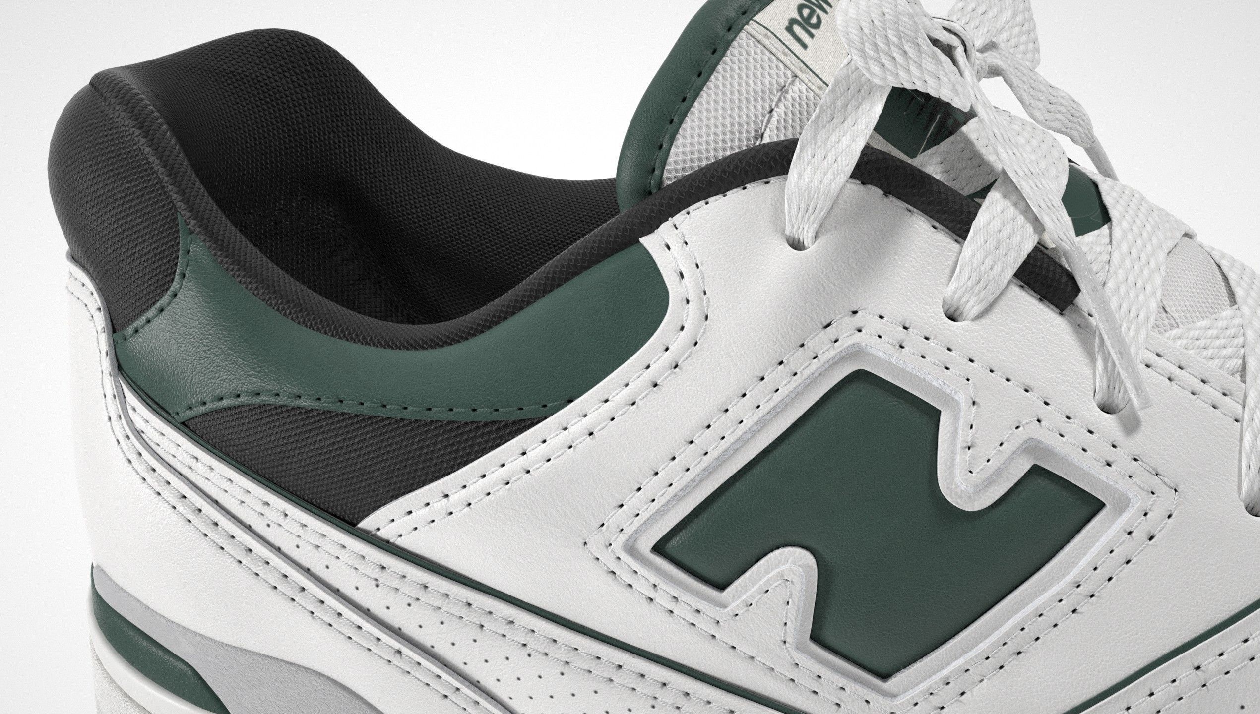 New Balance 550 Dark Green Sneaker 3D model_10