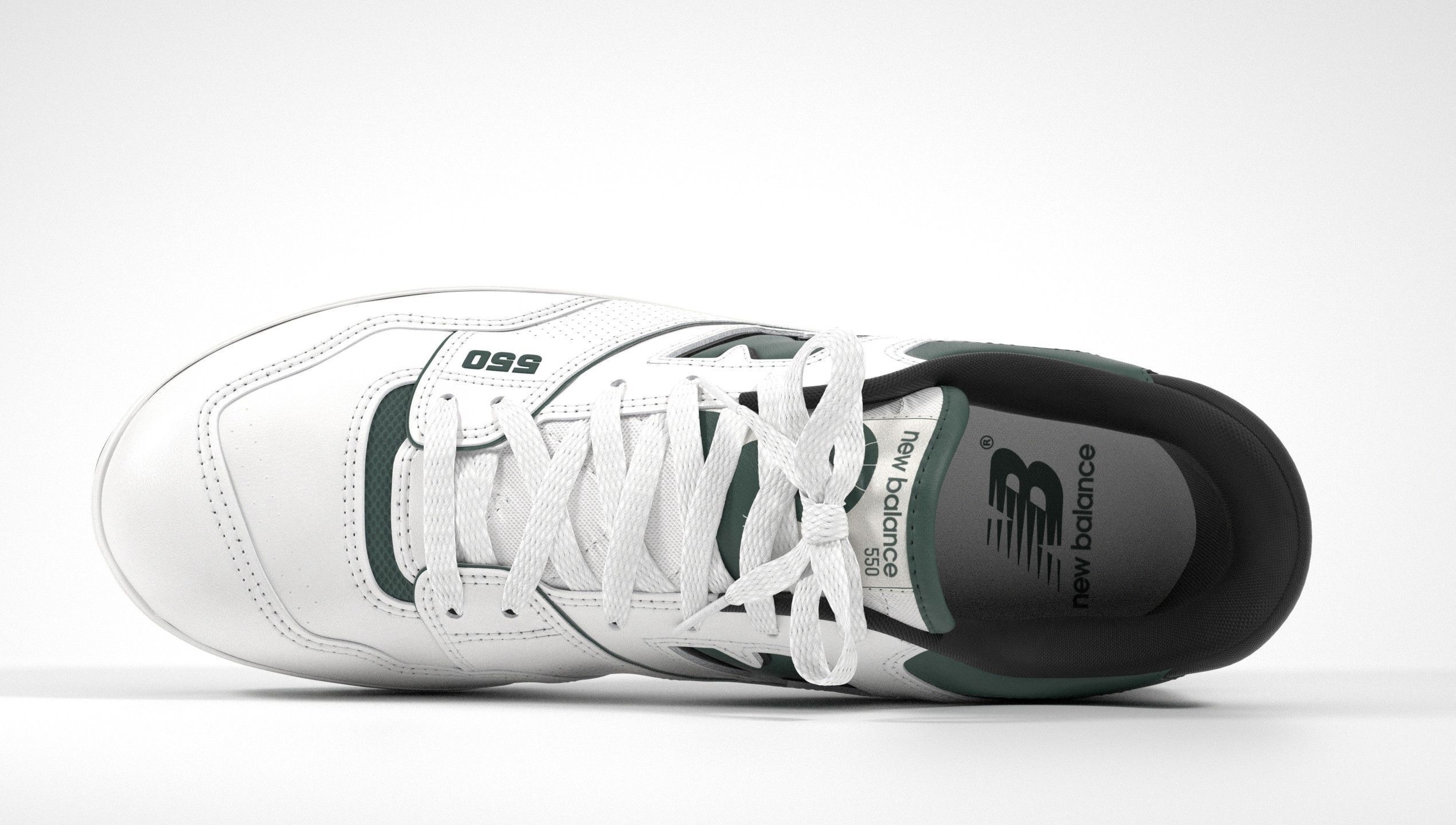 New Balance 550 Dark Green Sneaker 3D model_16