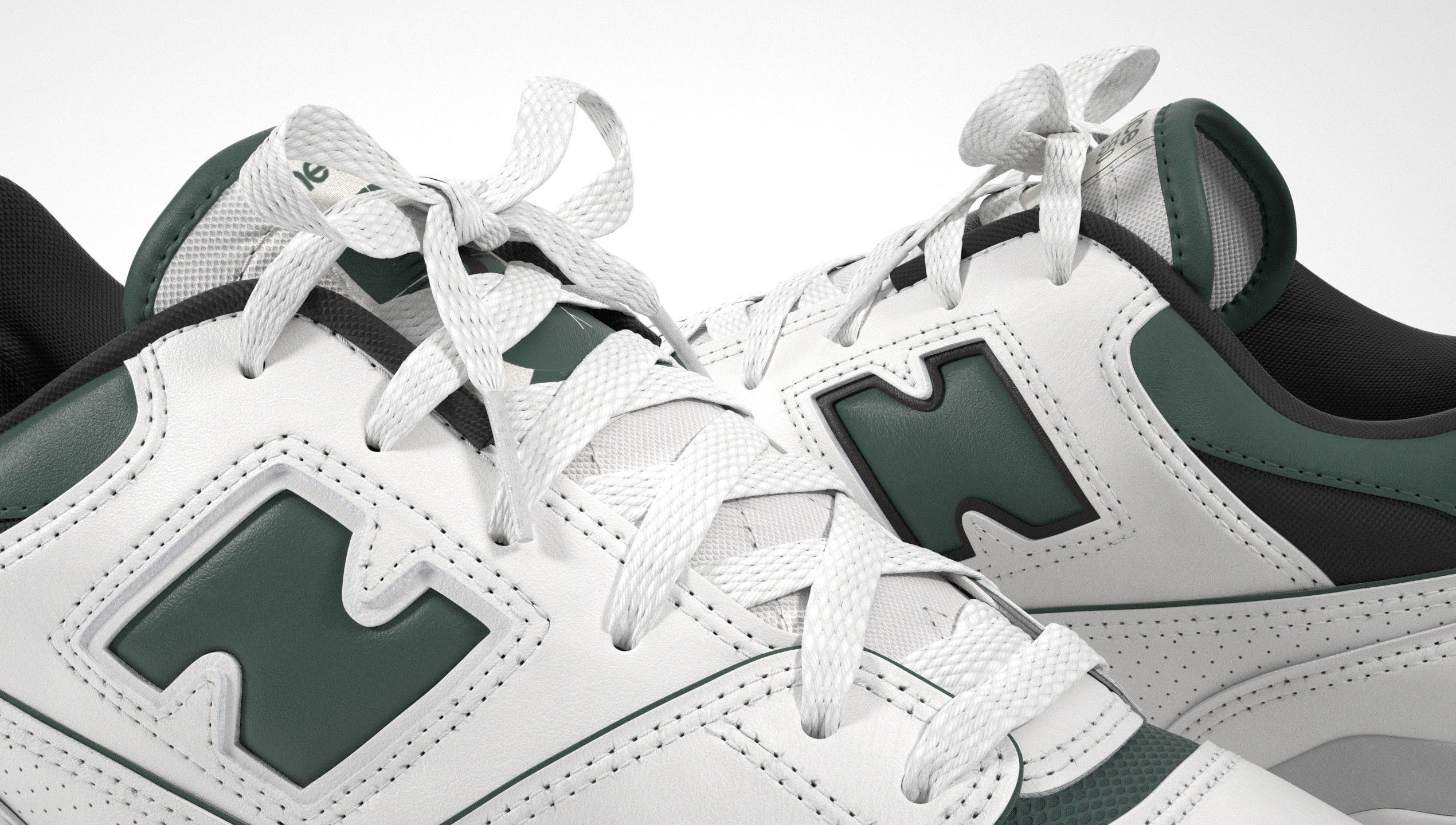 New Balance 550 Dark Green Sneaker 3D model_21