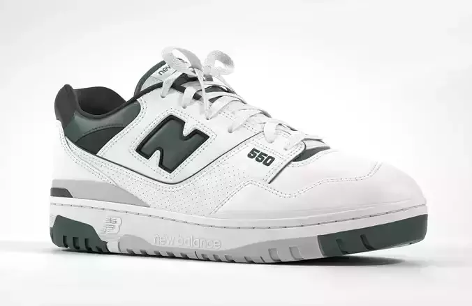 New Balance 550 Dark Green Sneaker 3D model