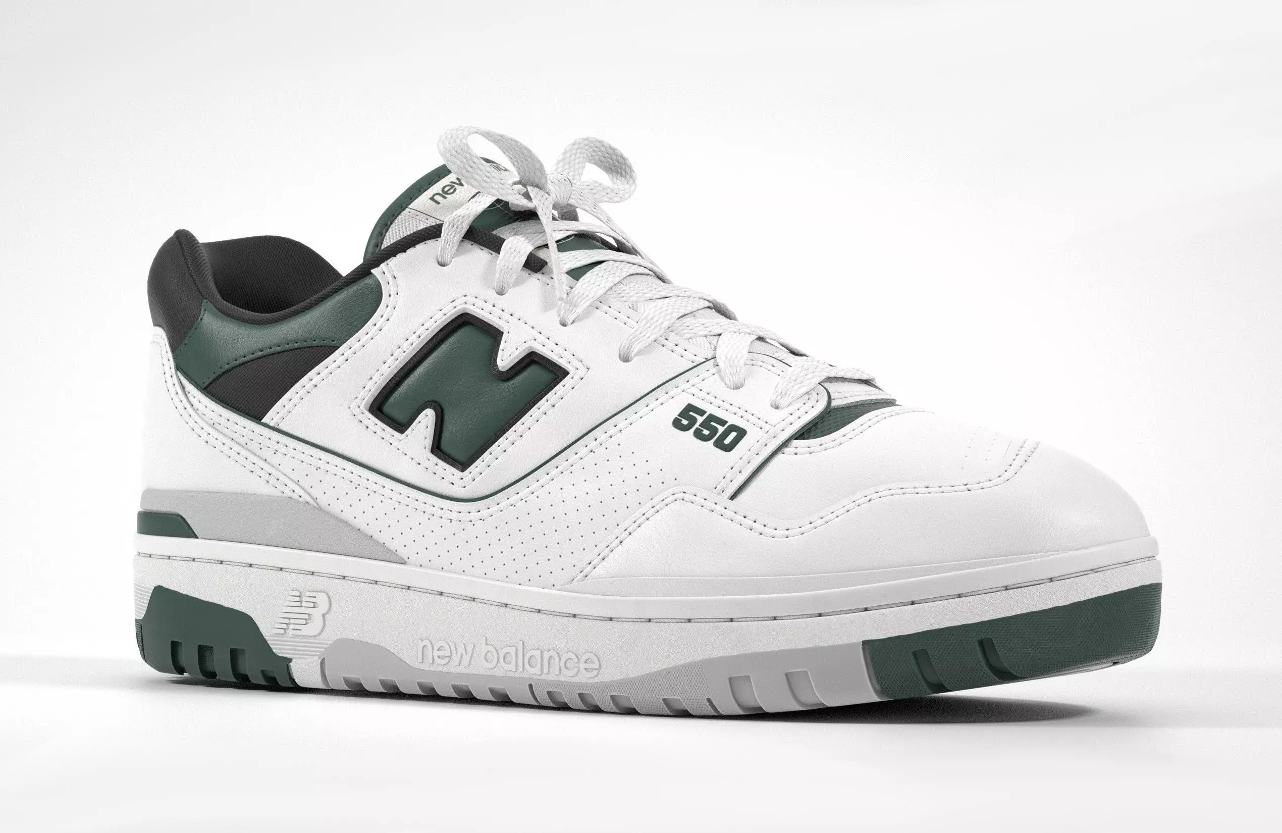 New Balance 550 Dark Green Sneaker 3D model_0