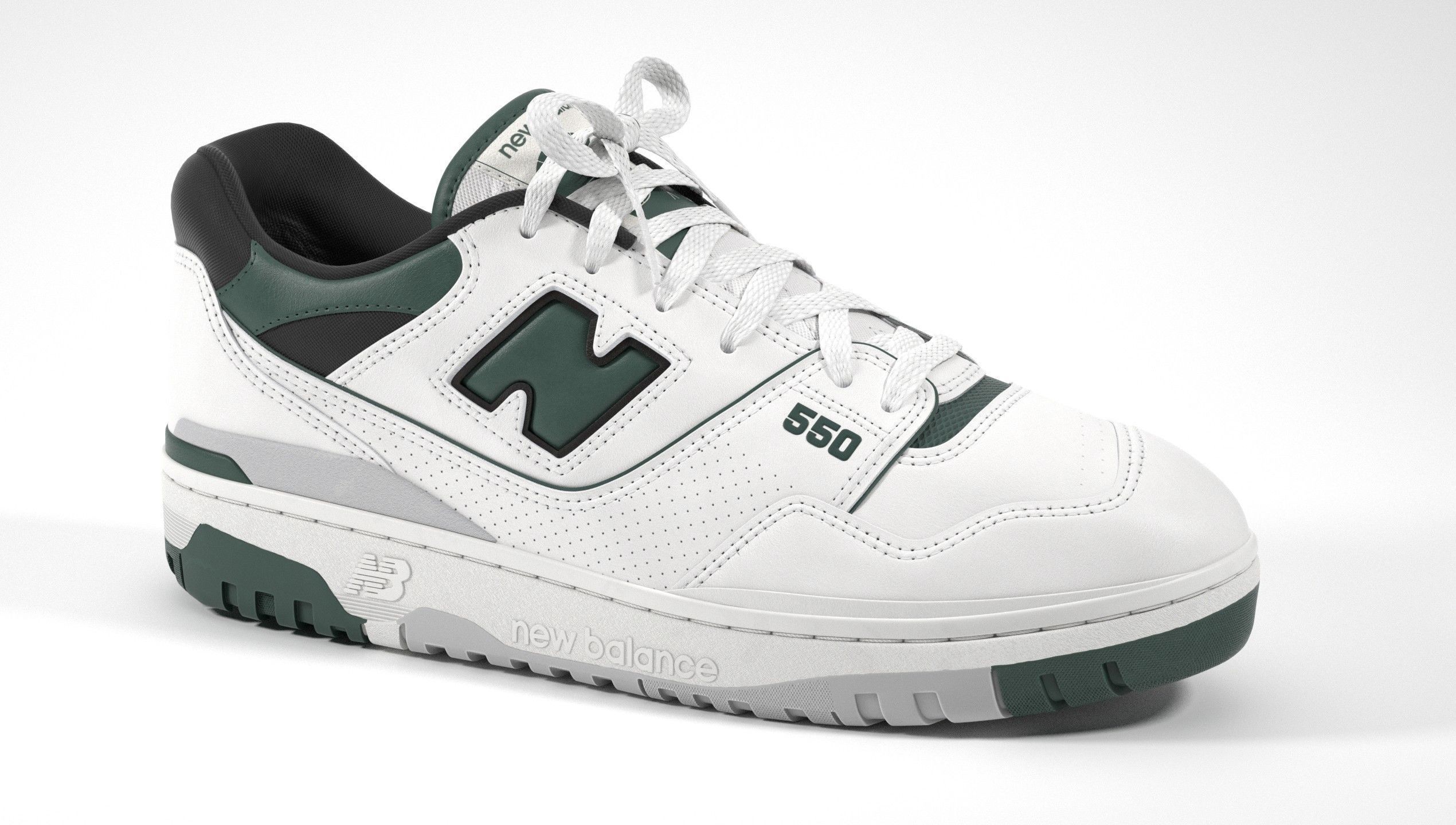 New Balance 550 Dark Green Sneaker 3D model_23