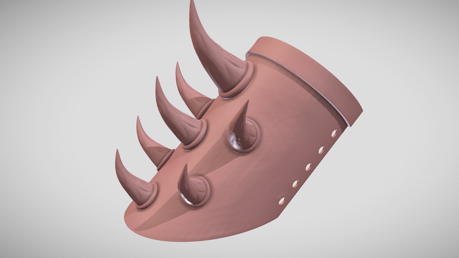 Horned Bracer for 3D Printing 3D print model_4