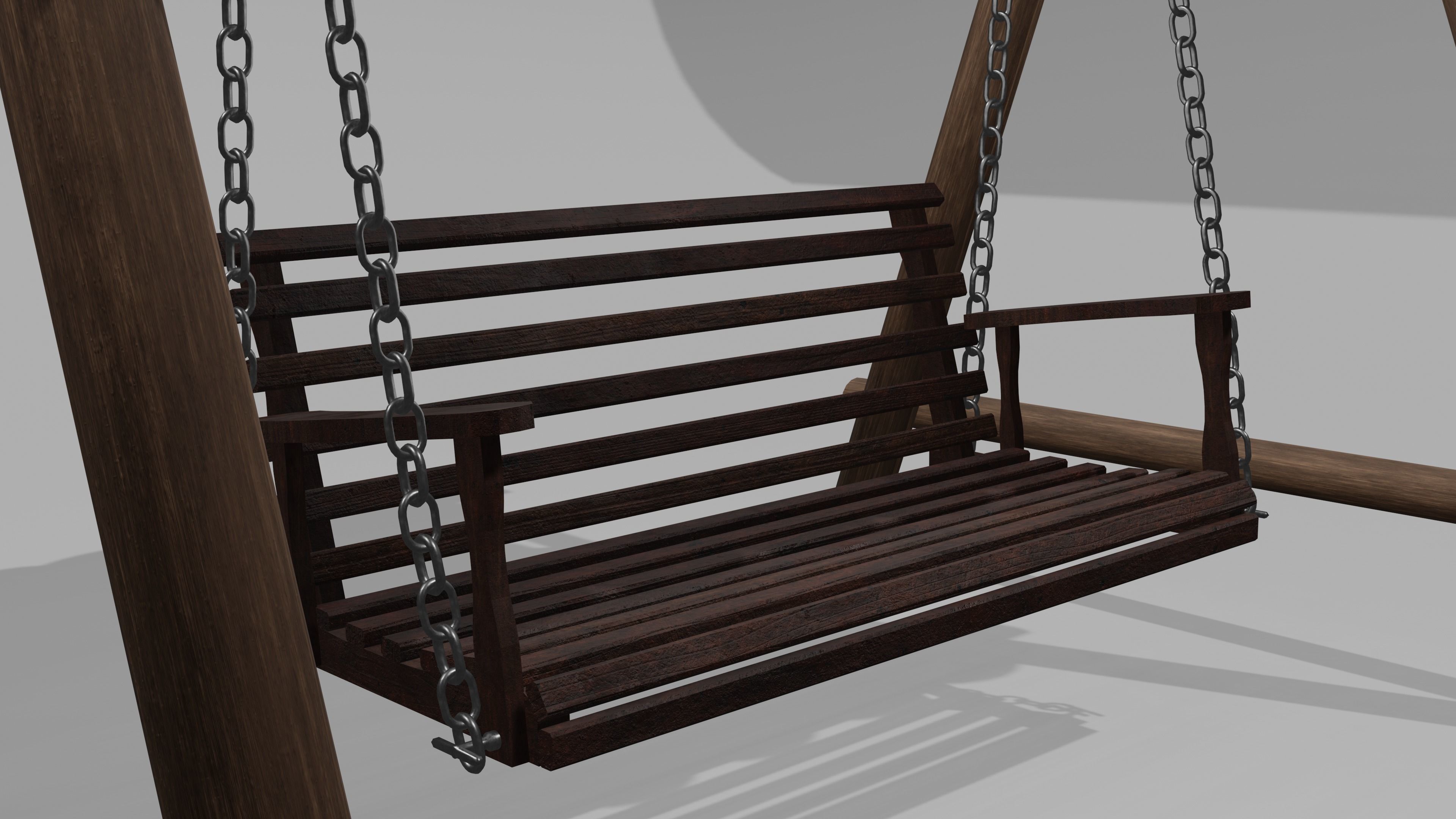 Modern Swing Low-poly 3D model_3