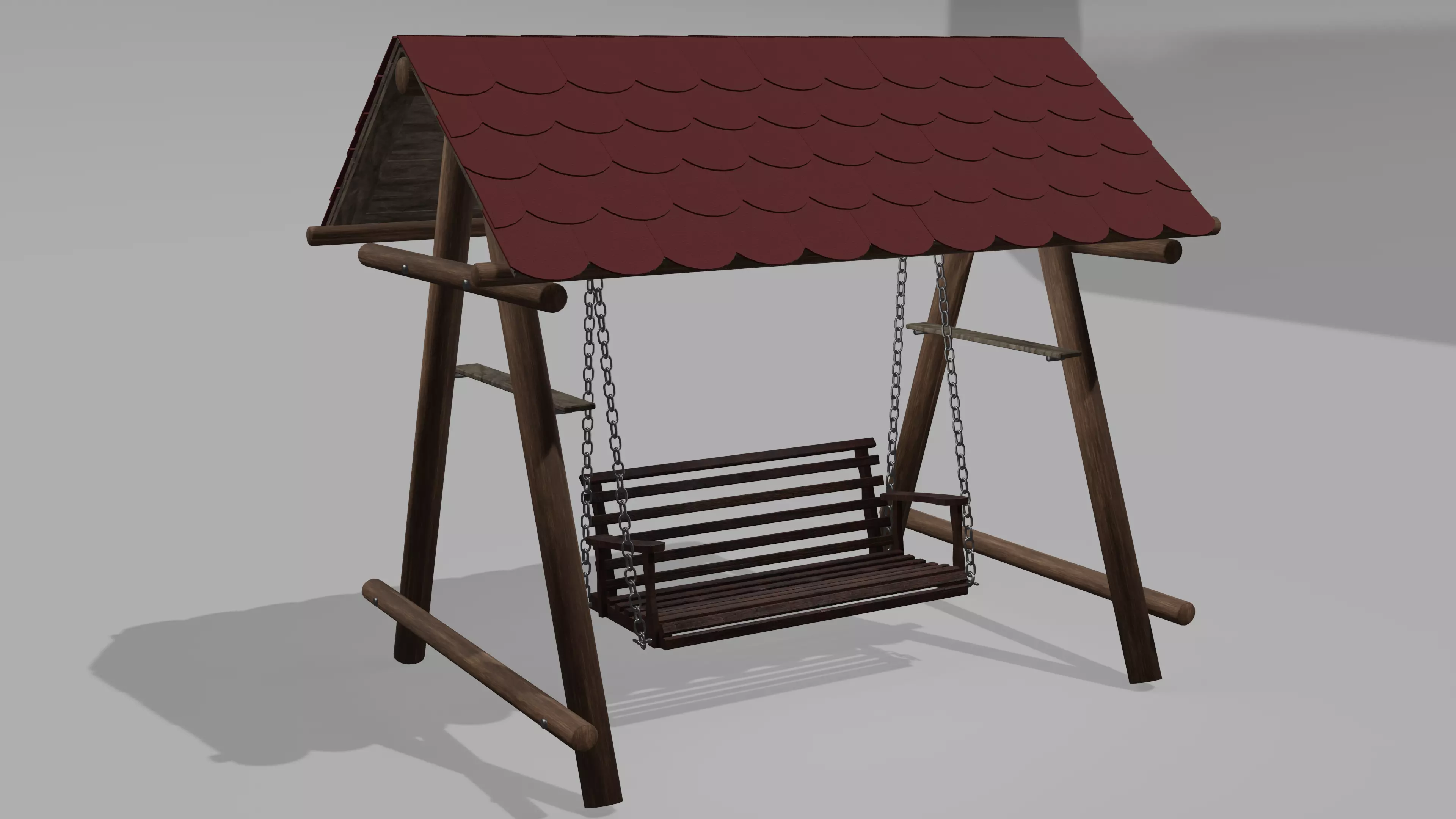 Modern Swing Low-poly 3D model_0