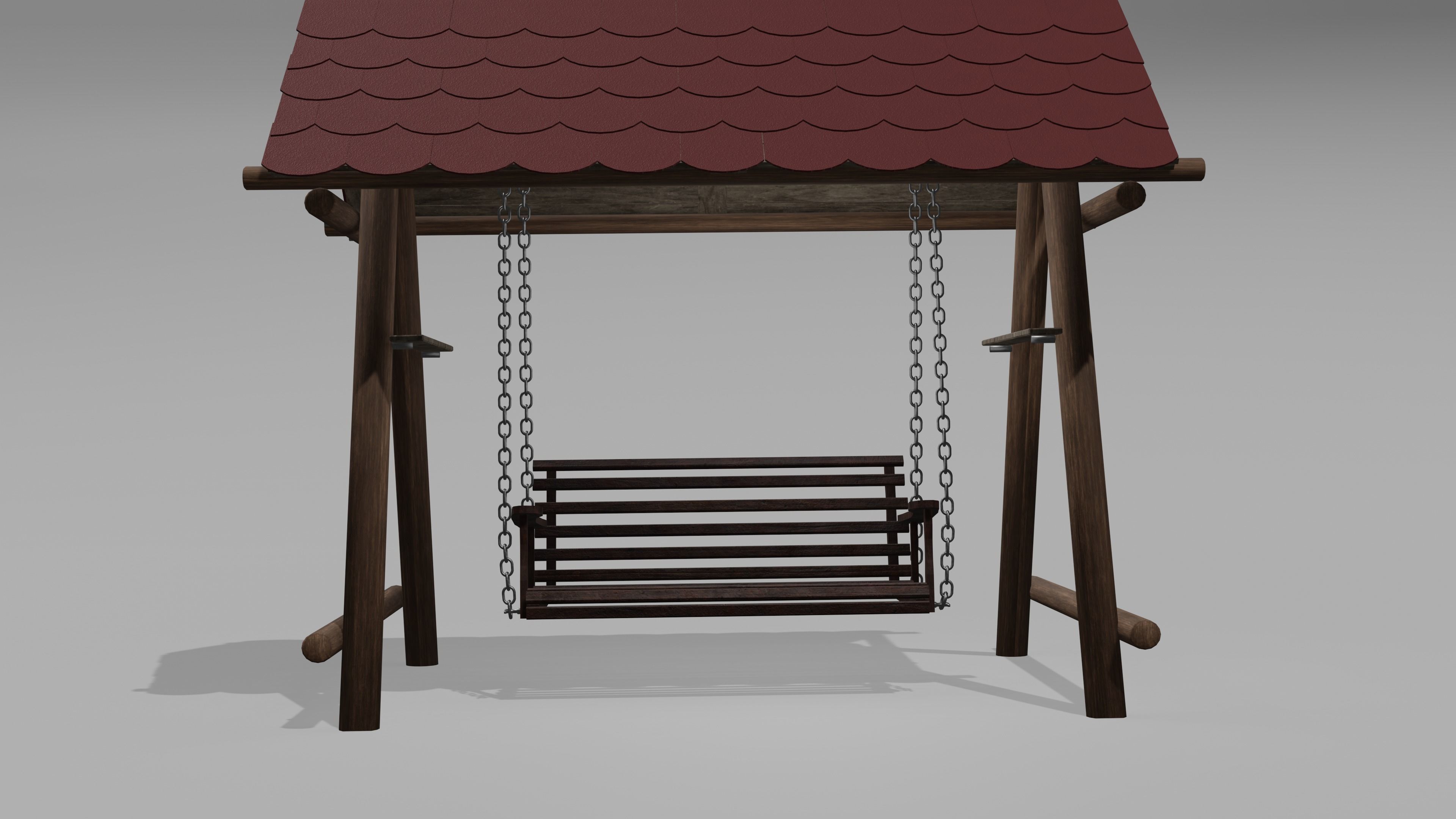 Modern Swing Low-poly 3D model_5