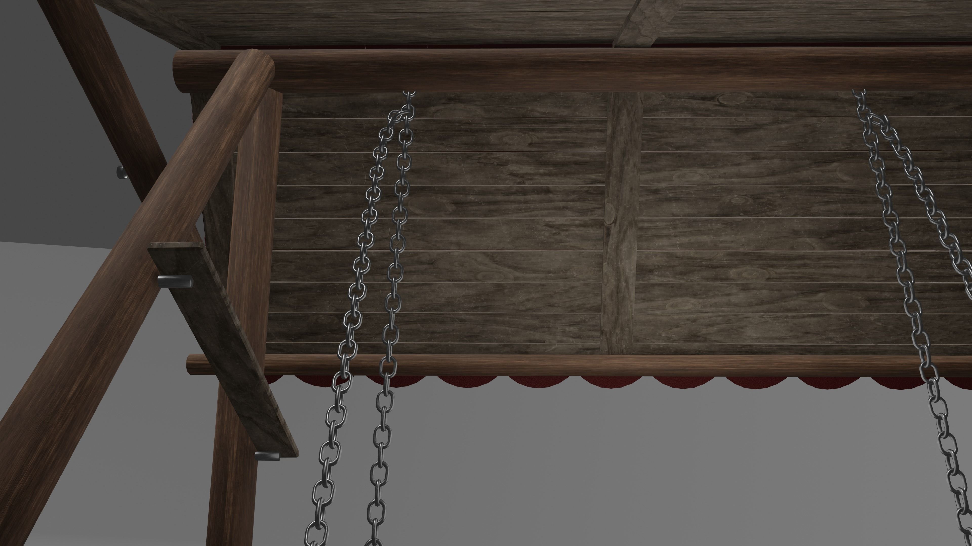 Modern Swing Low-poly 3D model_7