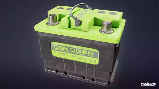 TOOLSHED - Car Battery 01 - LOW POLY Low-poly 3D model