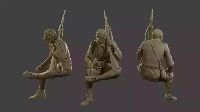 Italian soldier Sit3 ww2 IT10 3D print model