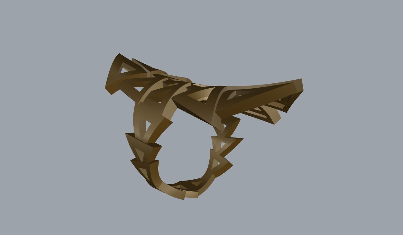 R 148 Intertwining triangles  3D print model_15
