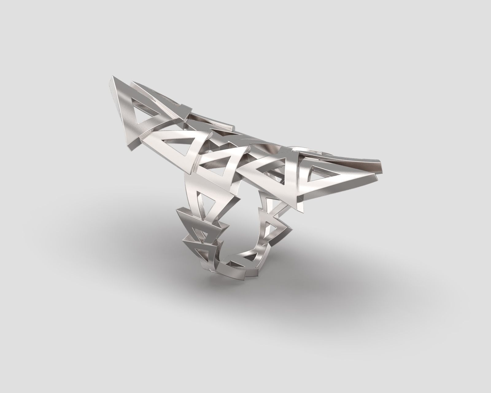 R 148 Intertwining triangles  3D print model_8