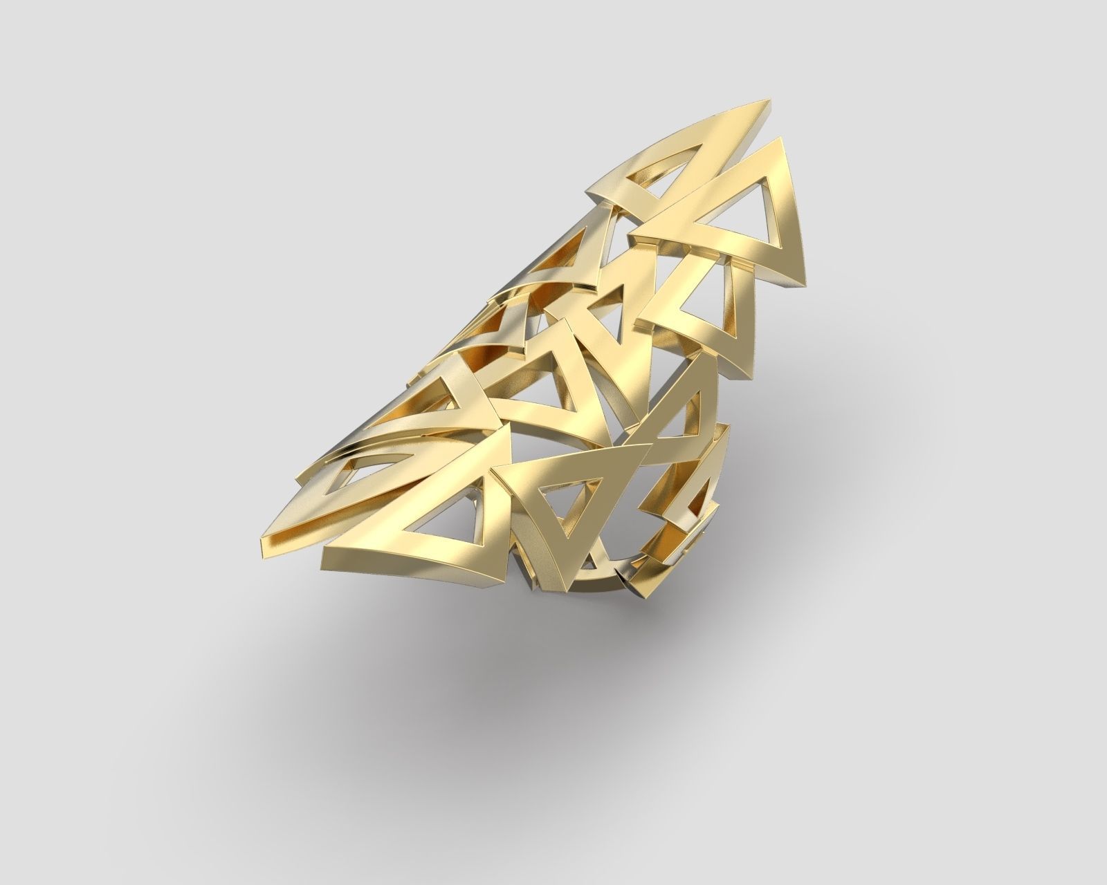 R 148 Intertwining triangles  3D print model_11