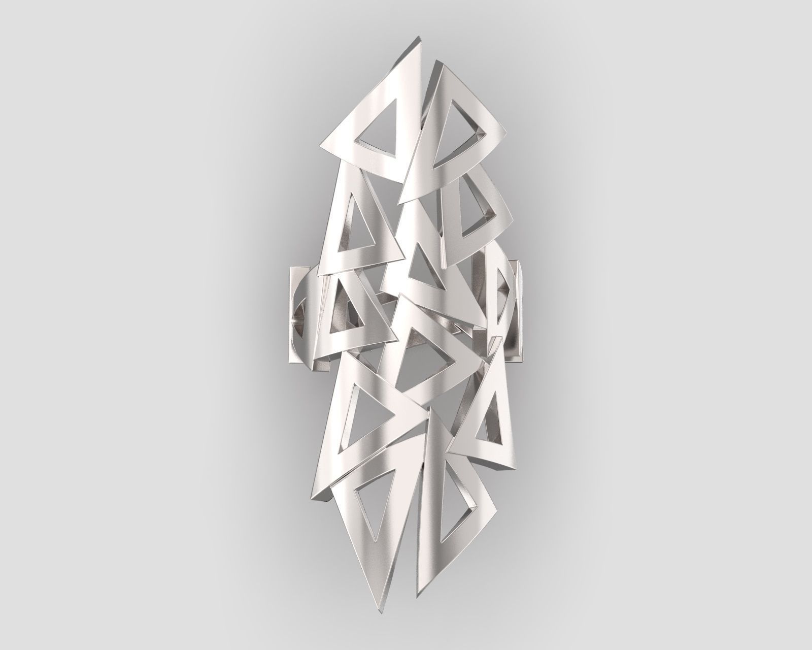 R 148 Intertwining triangles  3D print model_7