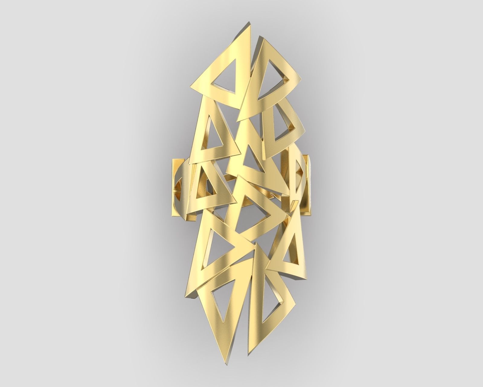 R 148 Intertwining triangles  3D print model_2