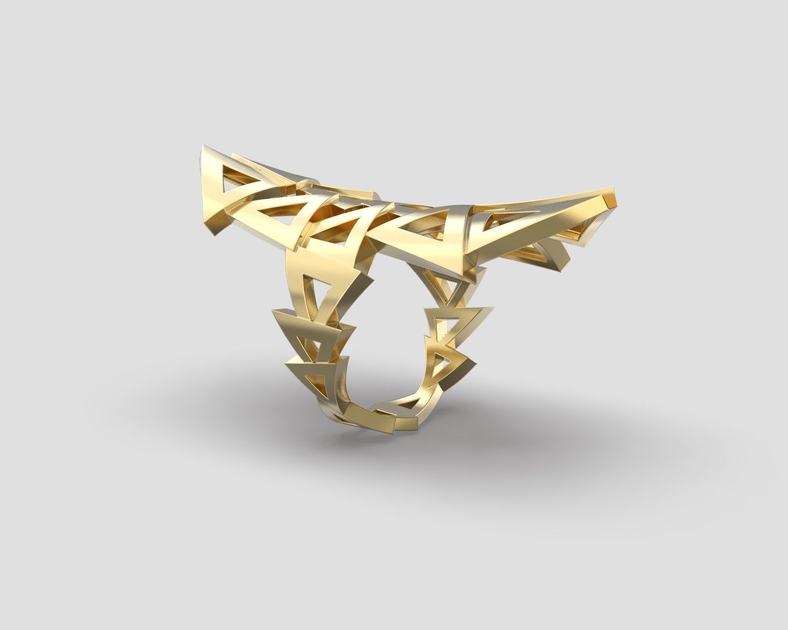 R 148 Intertwining triangles  3D print model_9