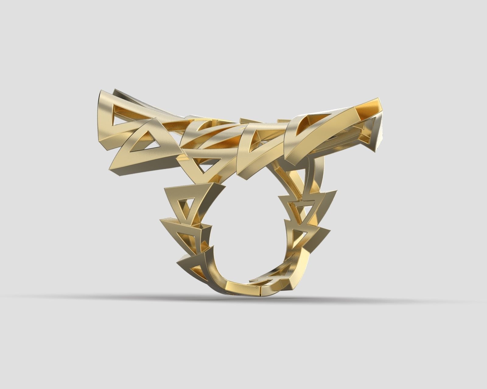 R 148 Intertwining triangles  3D print model_10