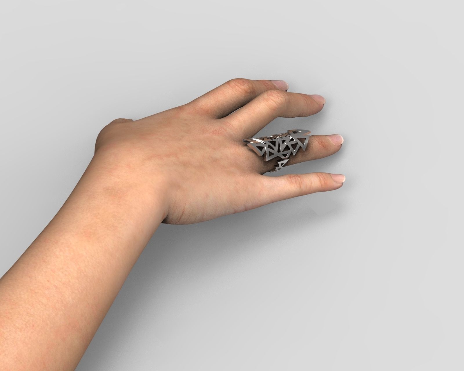 R 148 Intertwining triangles  3D print model_4