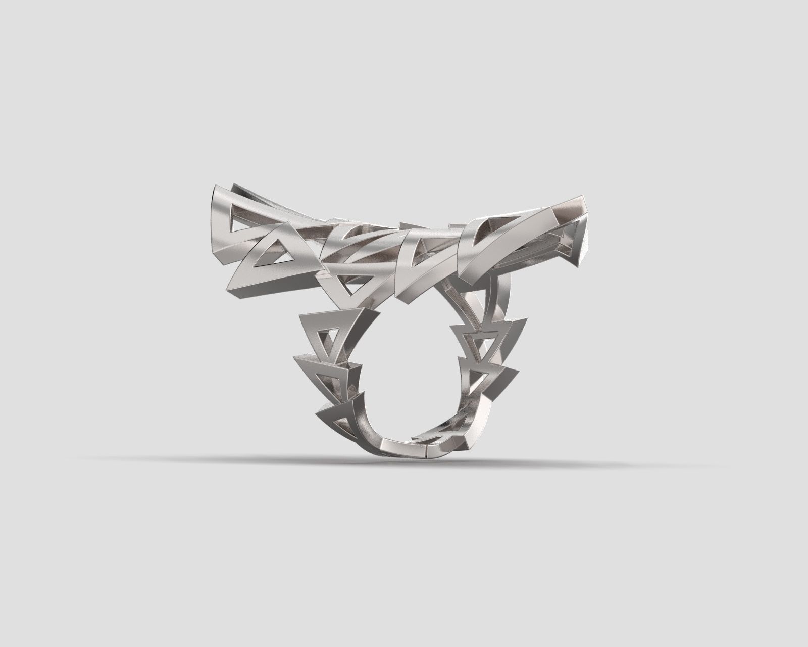 R 148 Intertwining triangles  3D print model_6