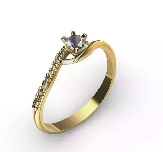 Anillo solitario para dama-mujer -v-