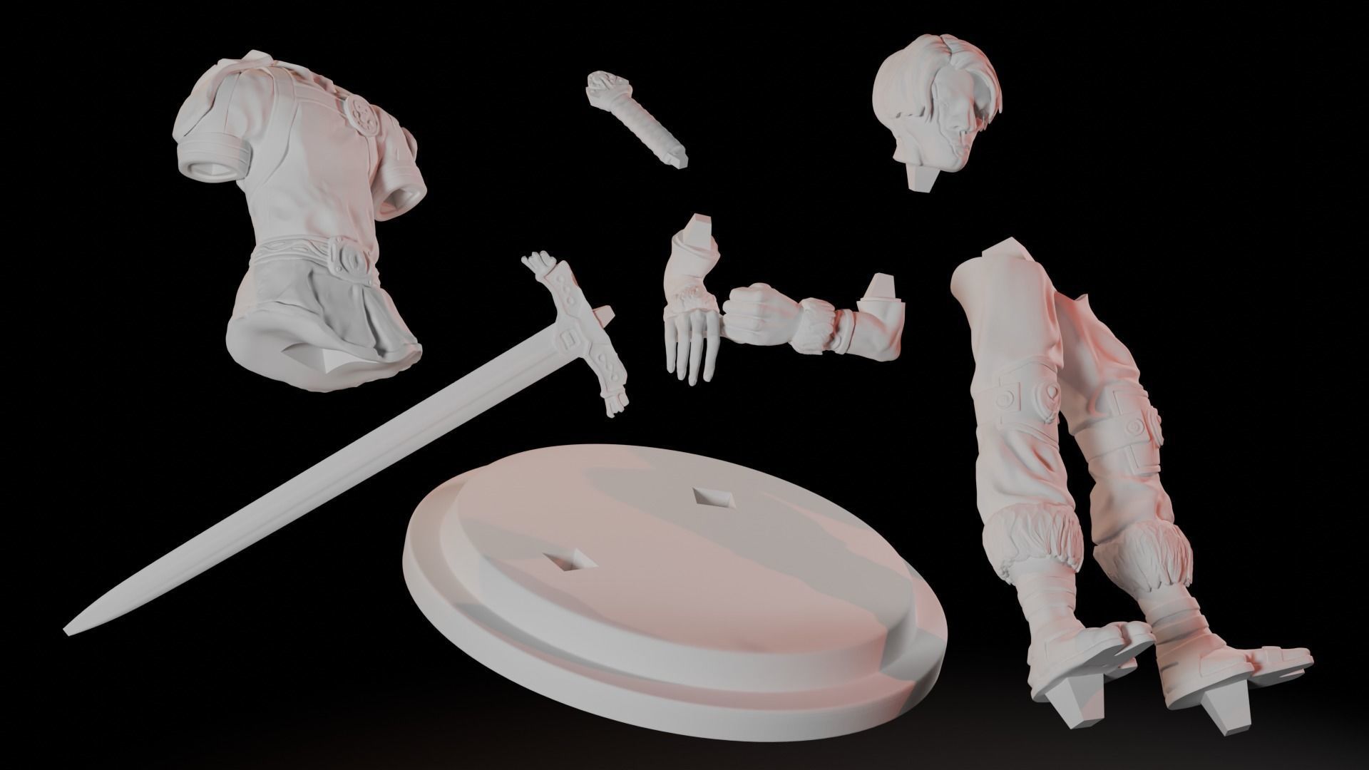 Alien Warrior Minifigure 3D print model_1