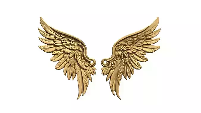 Wings Printable carved decor 14