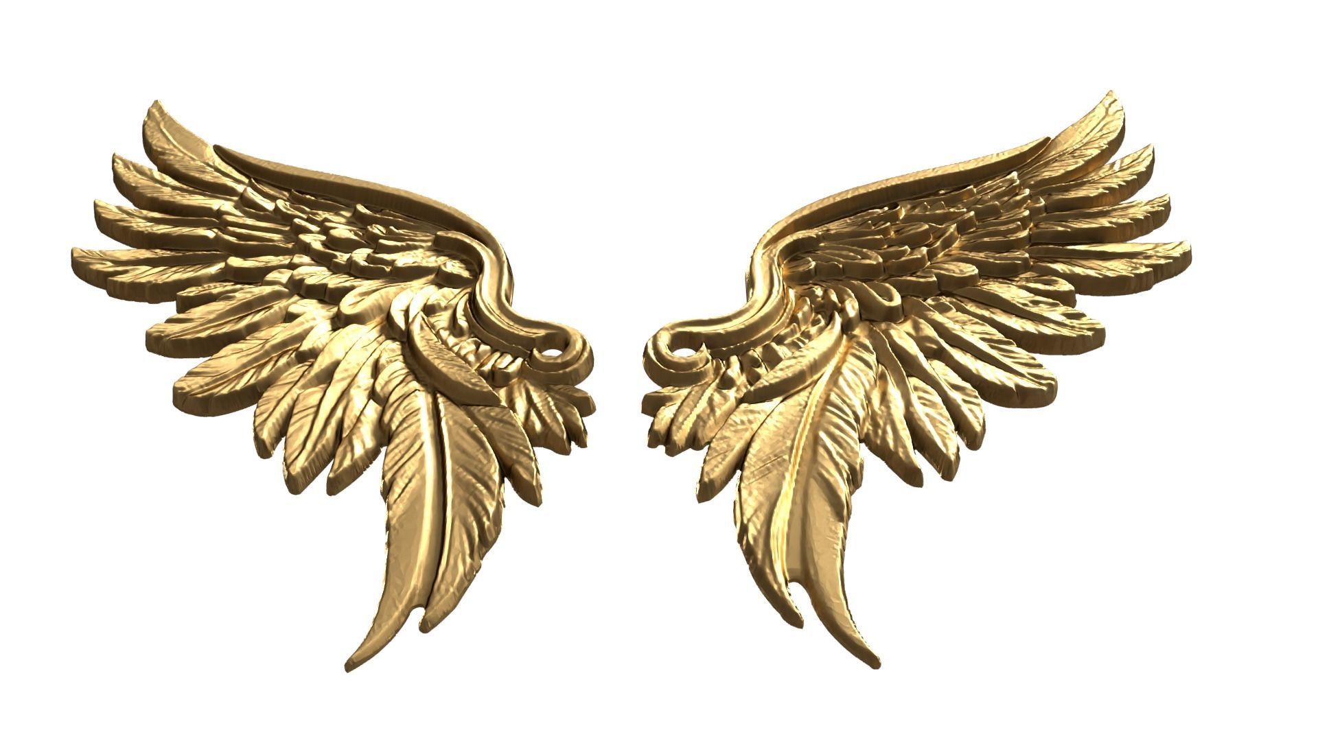 Wings Printable carved decor 14 3D print model_3