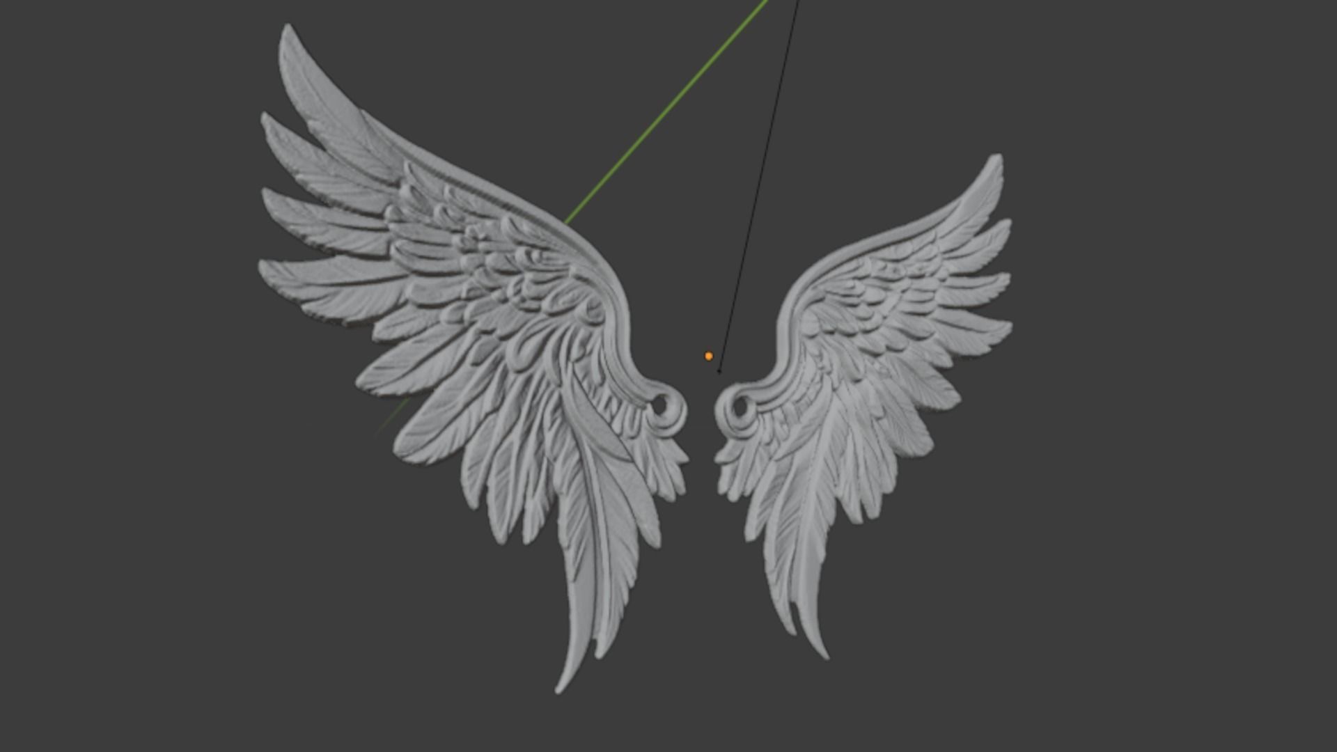 Wings Printable carved decor 14 3D print model_5