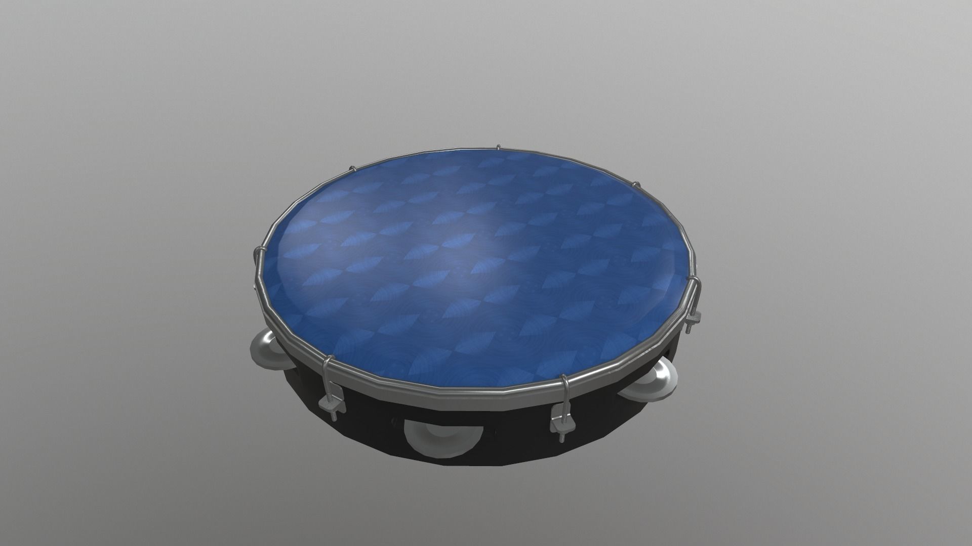 Tambourine Low-poly 3D model_2