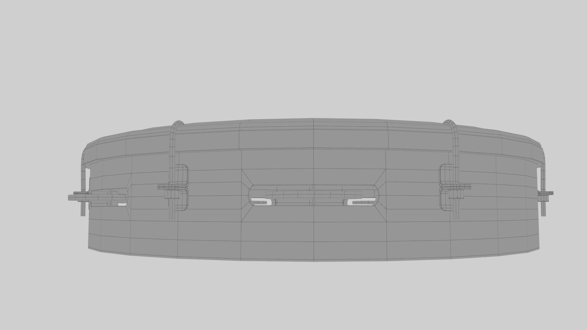 Tambourine Low-poly 3D model_7