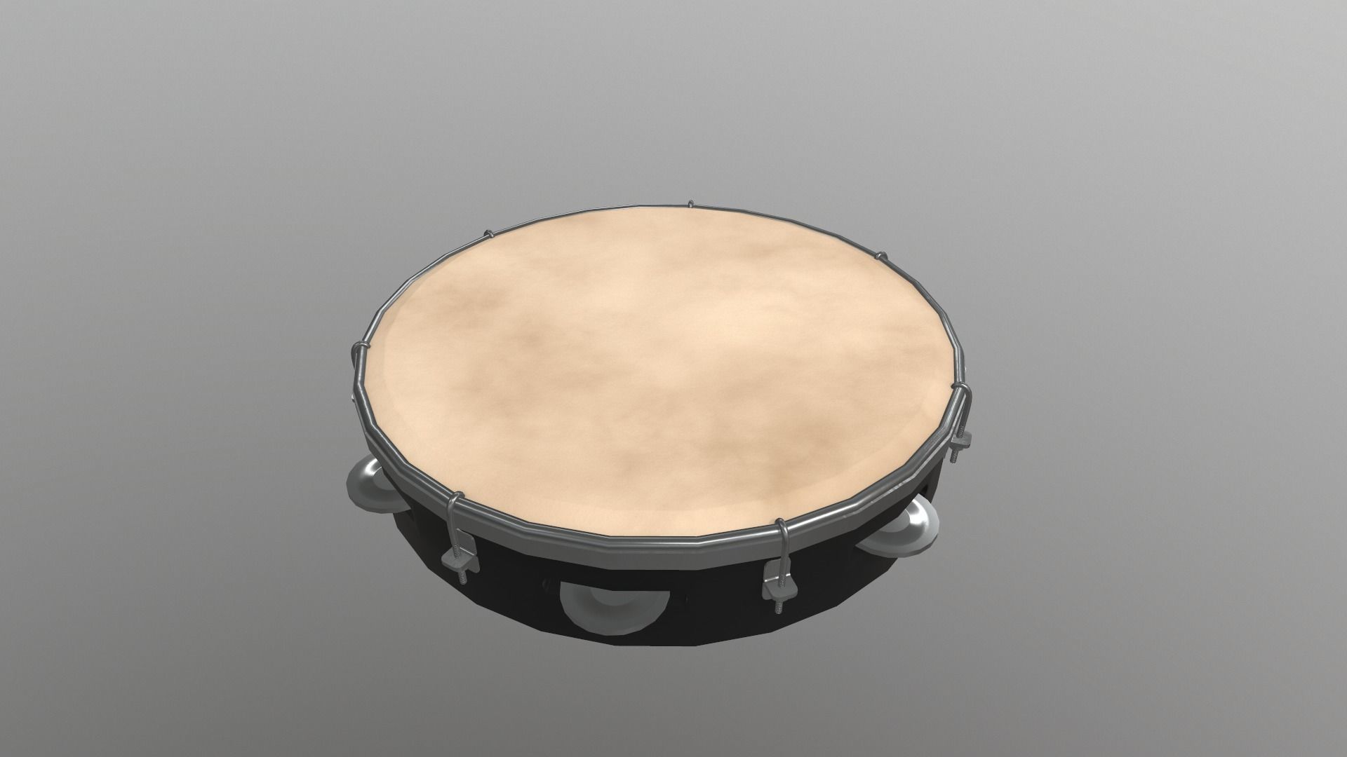 Tambourine Low-poly 3D model_4