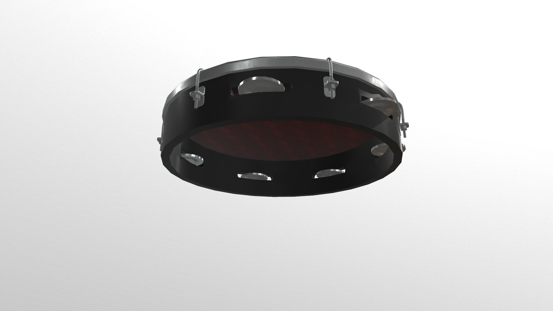 Tambourine Low-poly 3D model_5