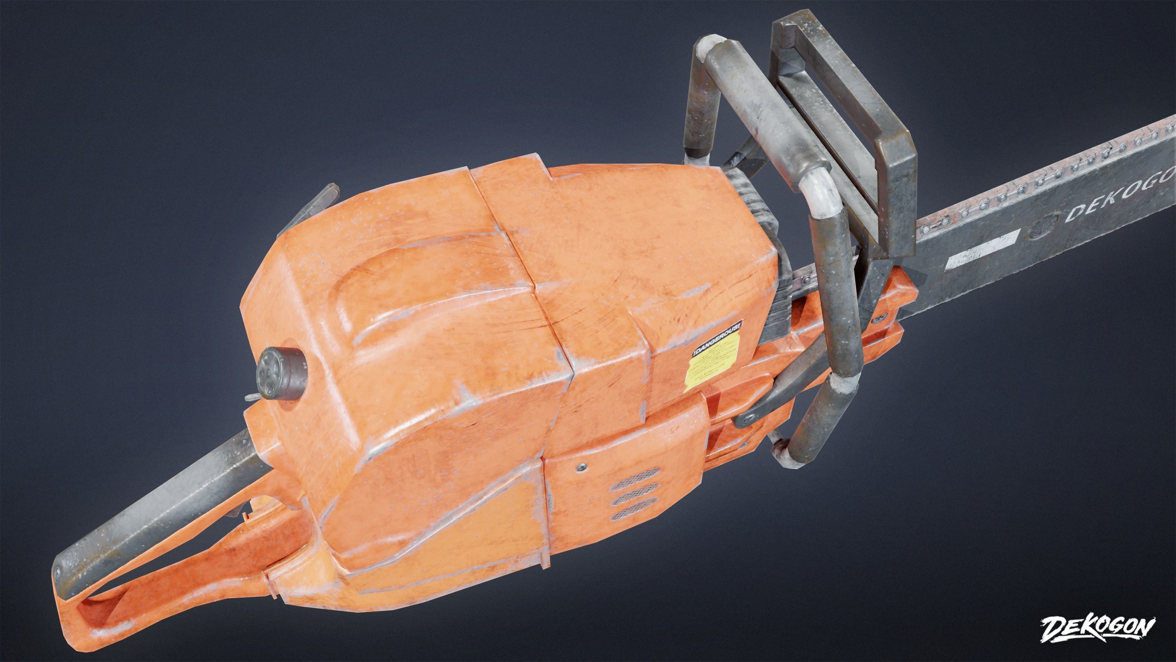 TOOLSHED - Chainsaw 02 - LOW POLY Low-poly 3D model_5