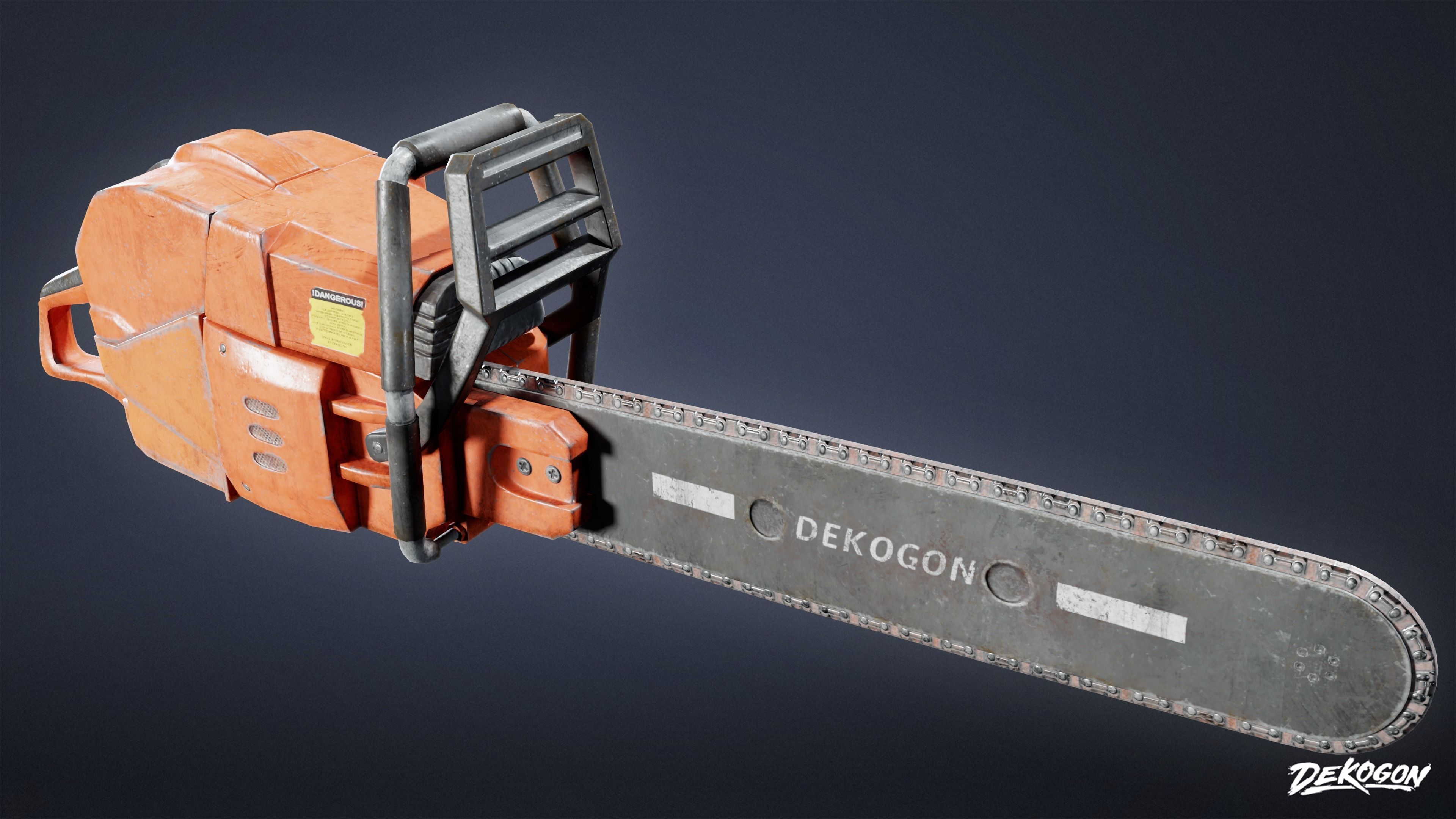 TOOLSHED - Chainsaw 02 - LOW POLY Low-poly 3D model_4