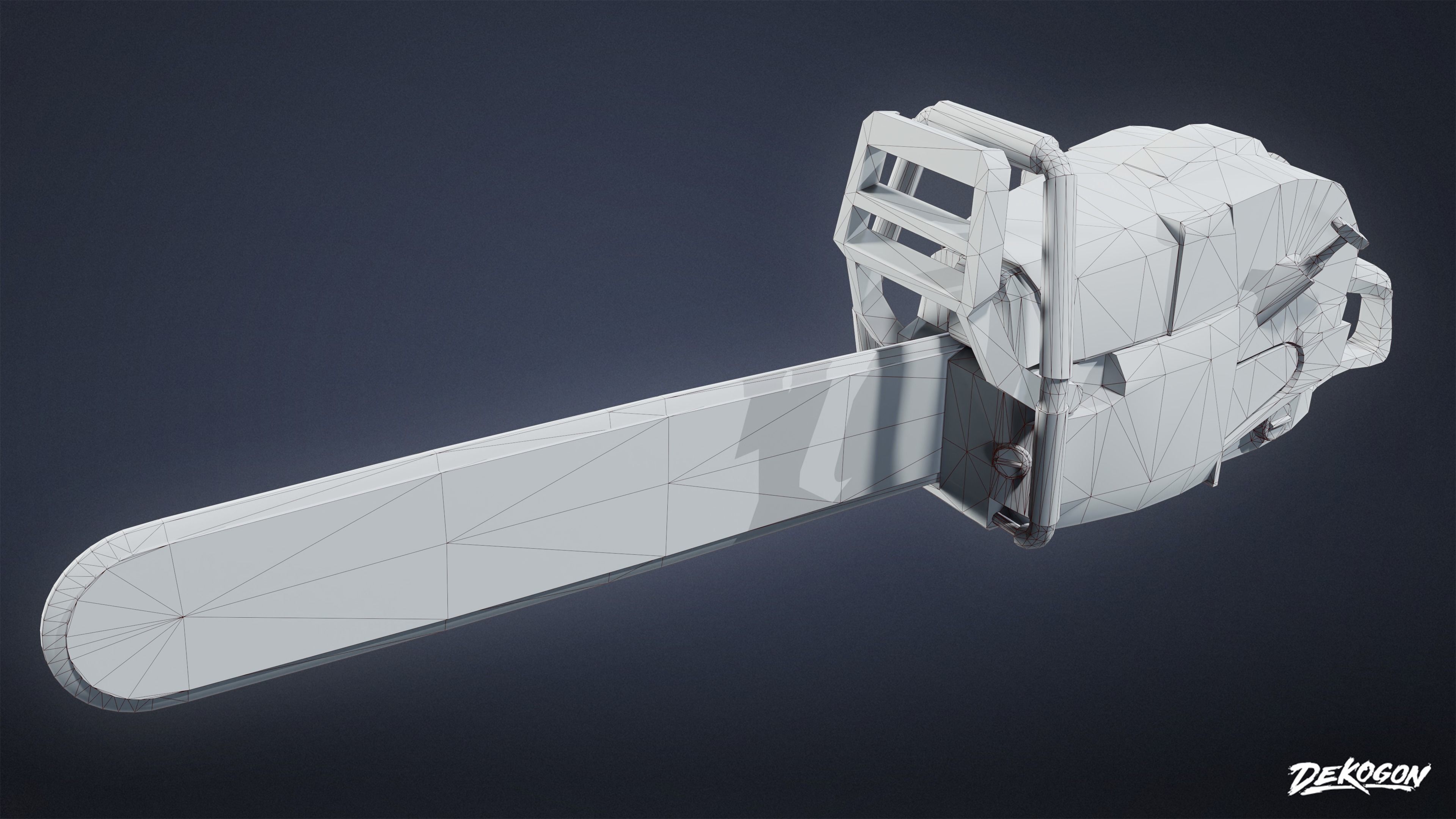 TOOLSHED - Chainsaw 02 - LOW POLY Low-poly 3D model_1