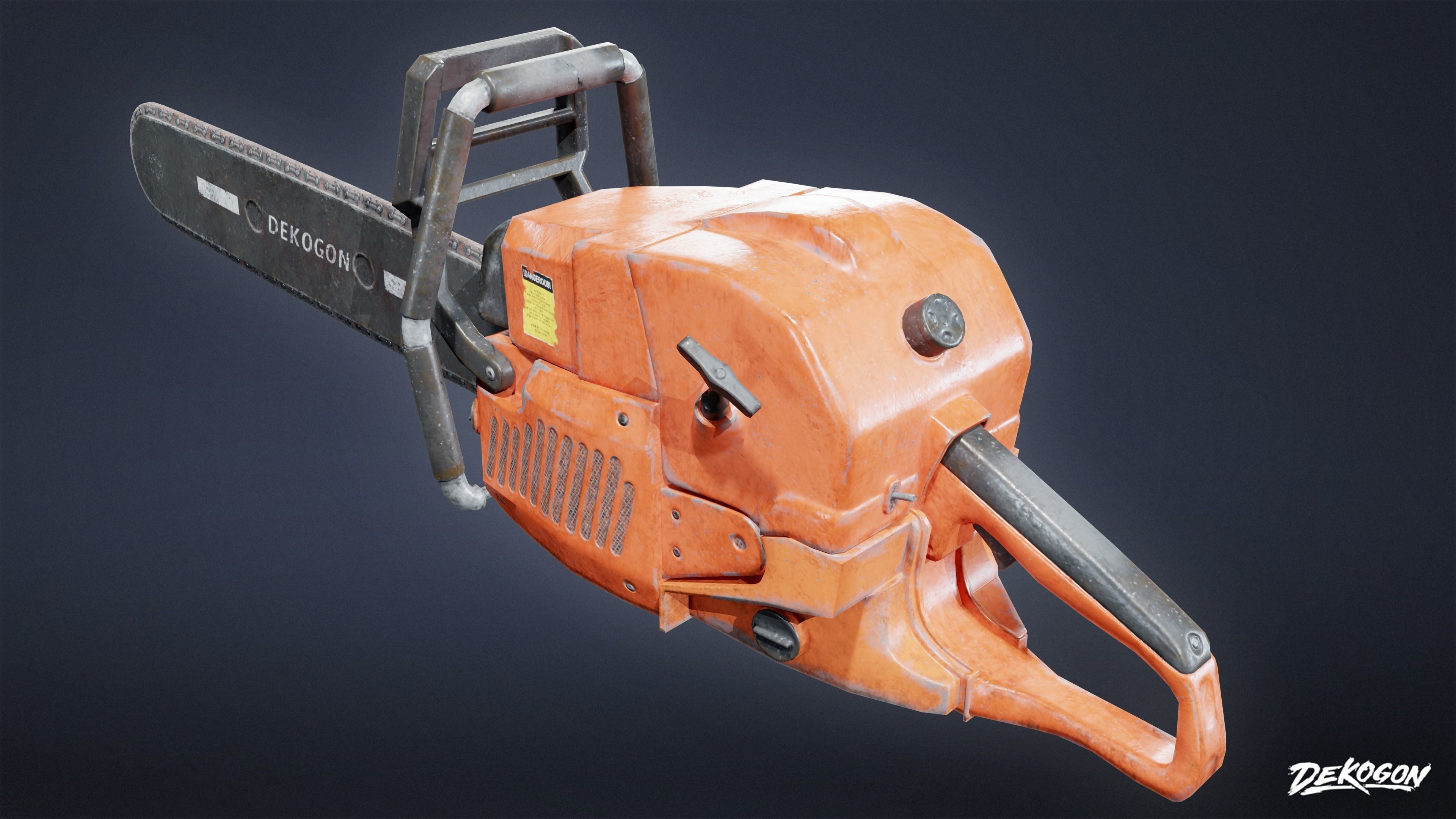TOOLSHED - Chainsaw 02 - LOW POLY Low-poly 3D model_3