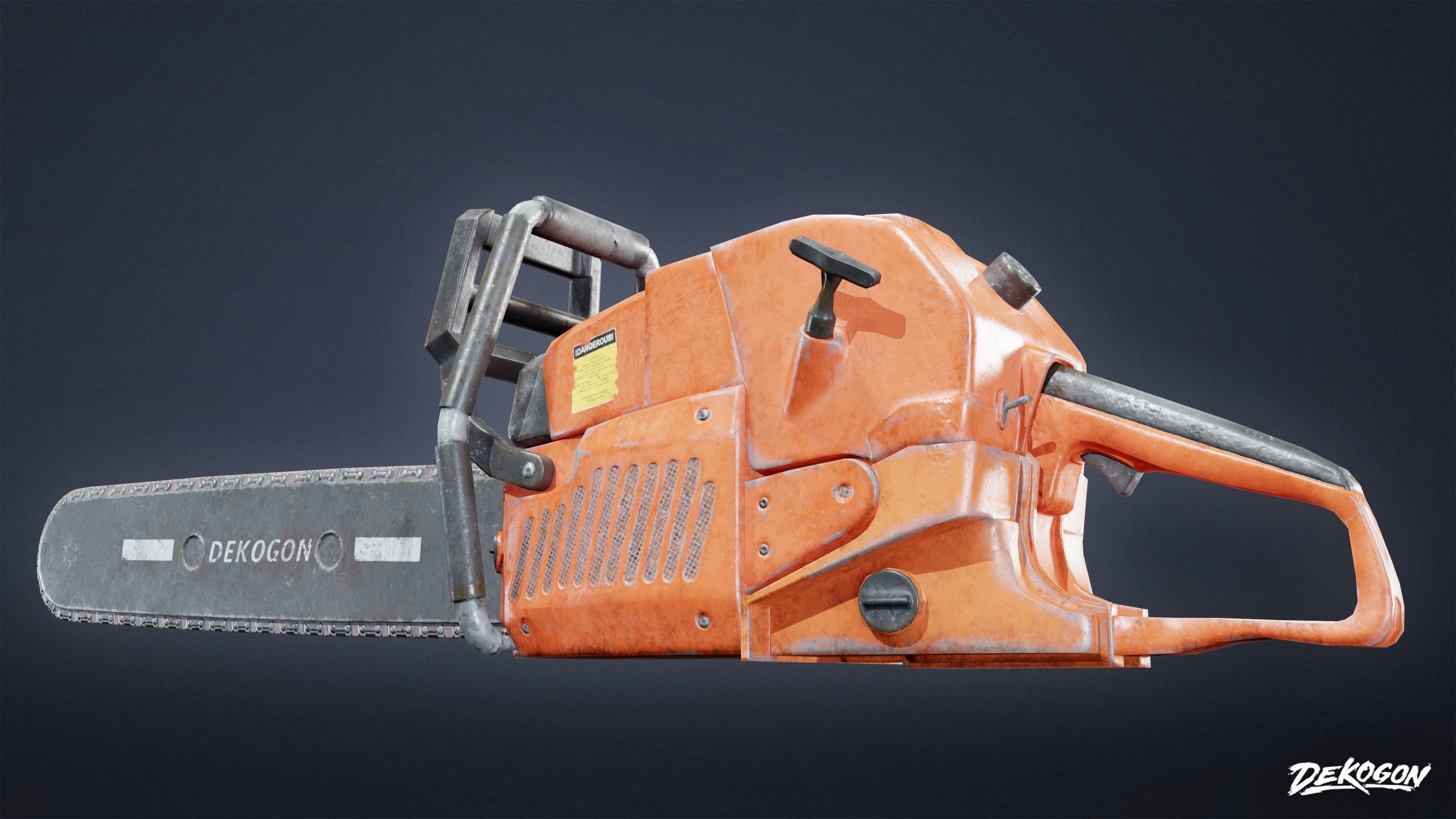 TOOLSHED - Chainsaw 02 - LOW POLY Low-poly 3D model_7
