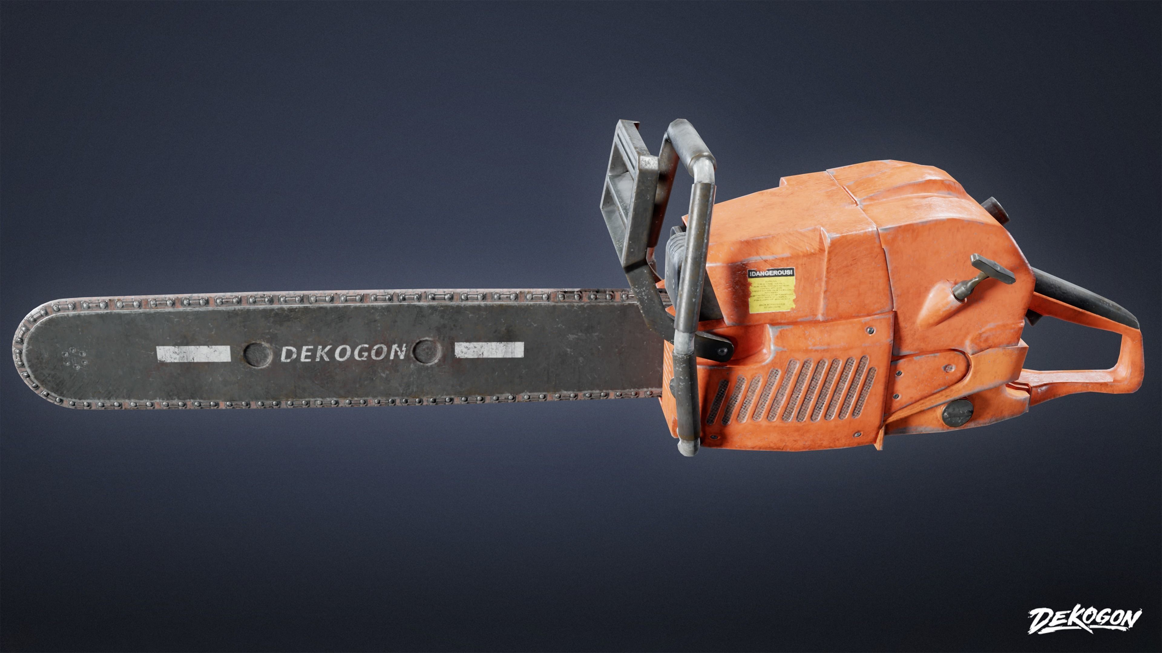 TOOLSHED - Chainsaw 02 - LOW POLY Low-poly 3D model_2